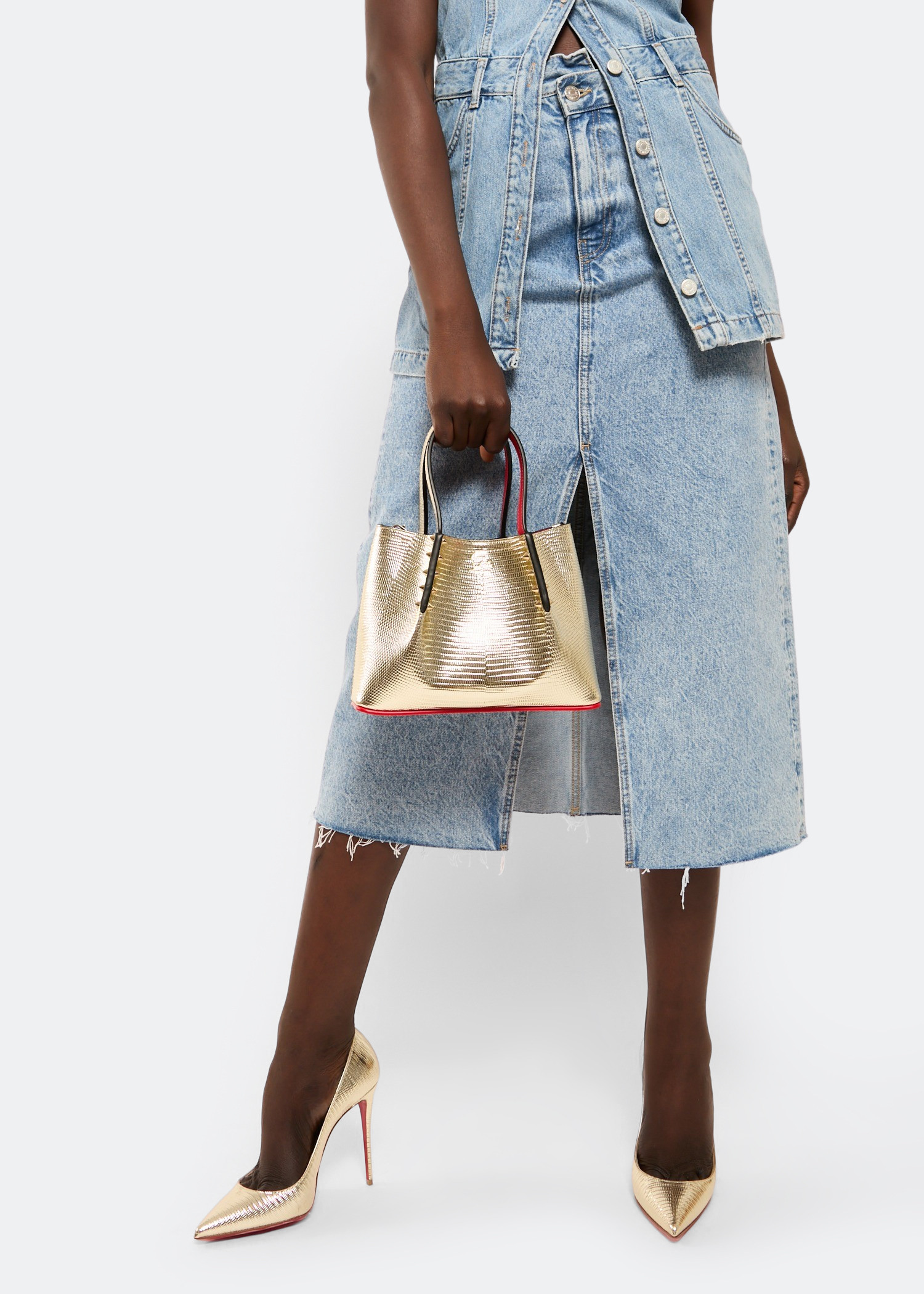 

Cabarock mini tote bag, Gold