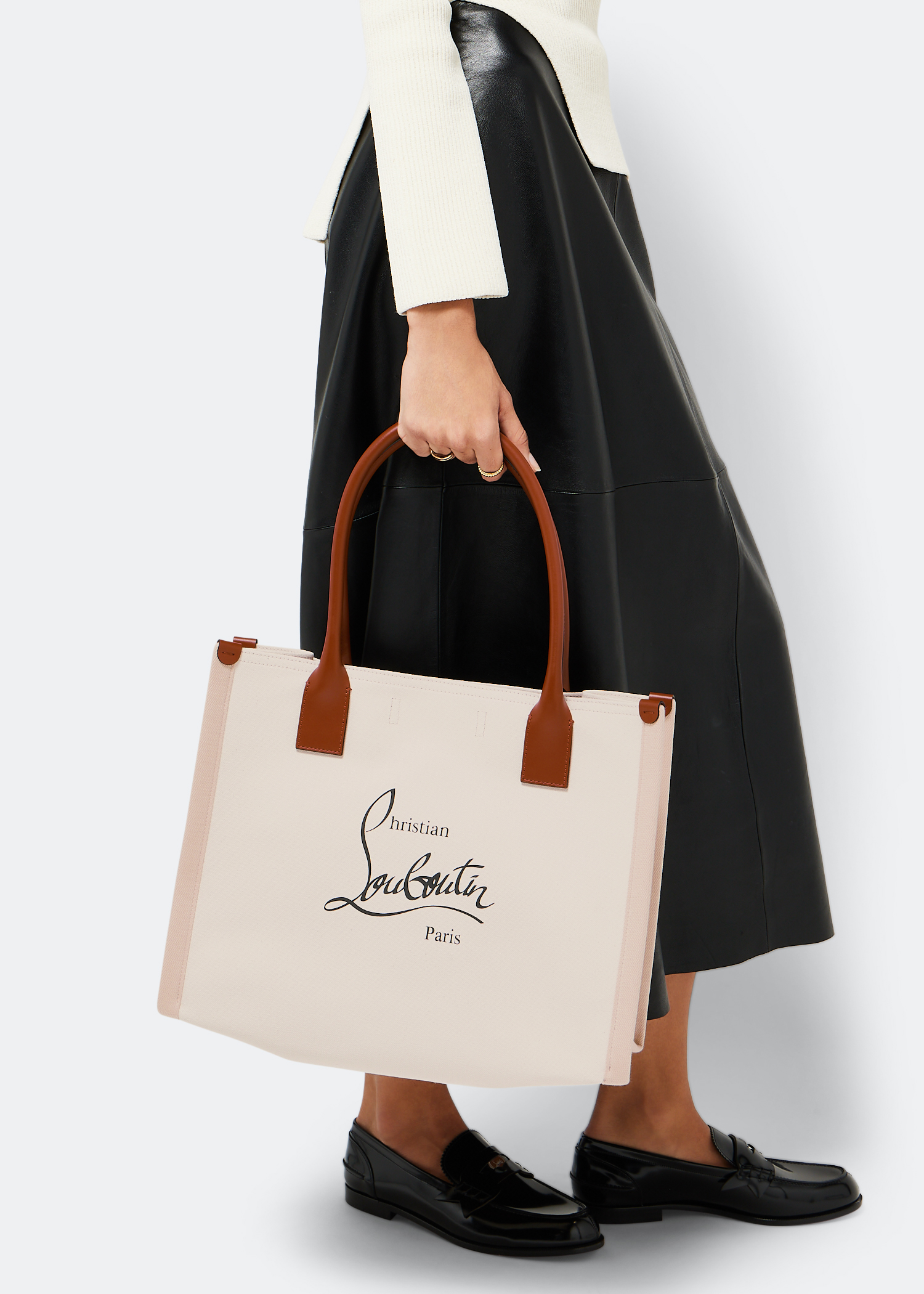 

Nastroloubi E/W large tote bag, Beige