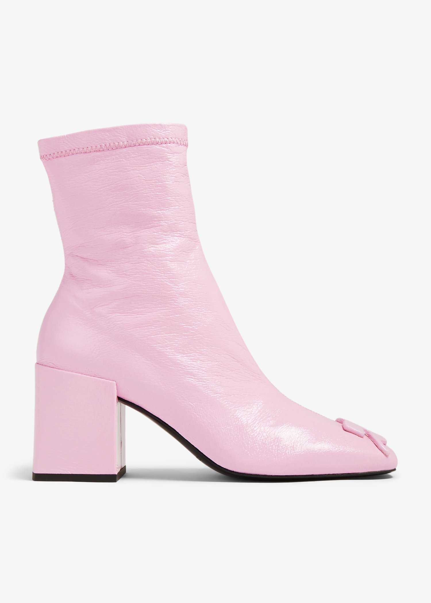 

Heritage vinyl ankle boots, Pink