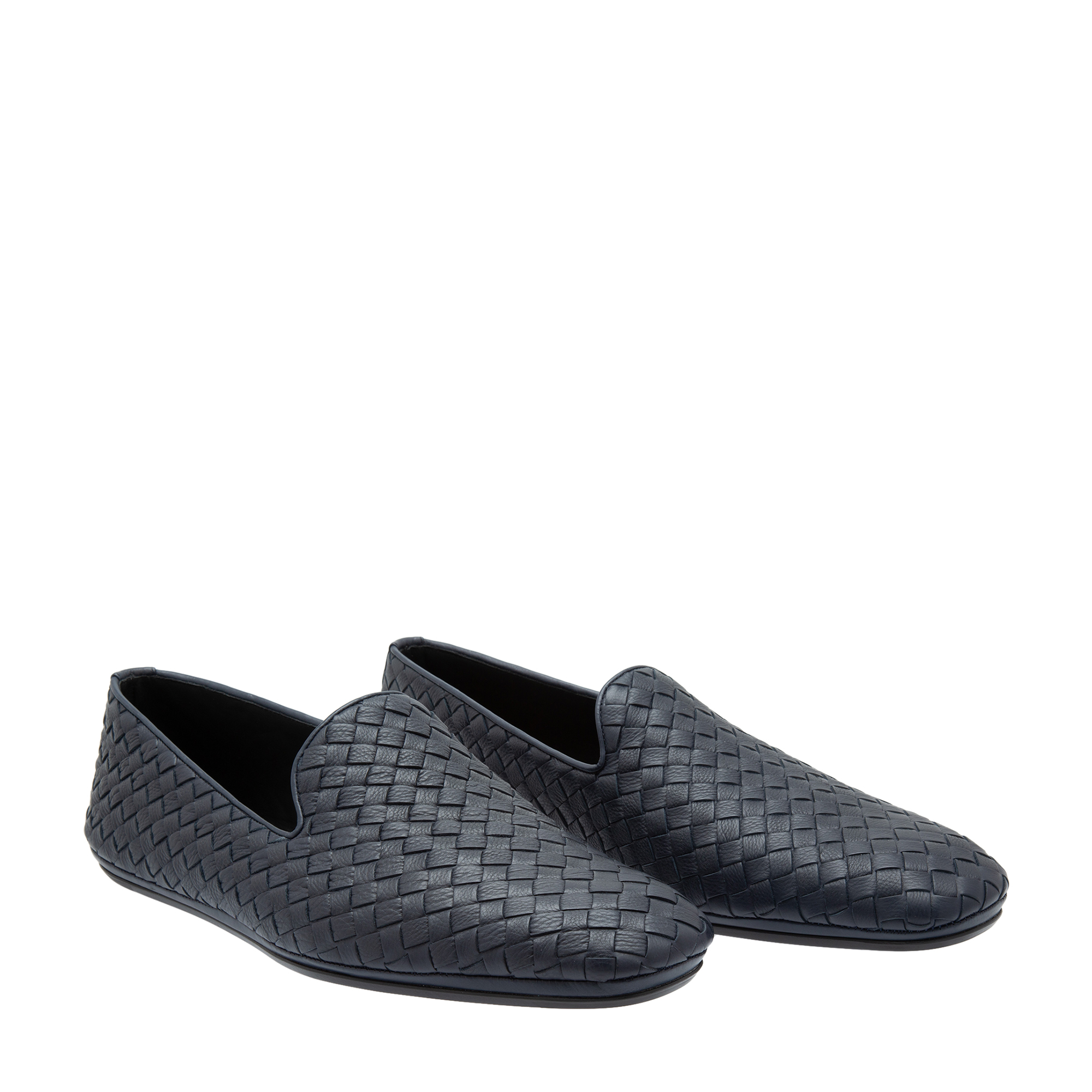 

Intrecciato leather loafers, Blue