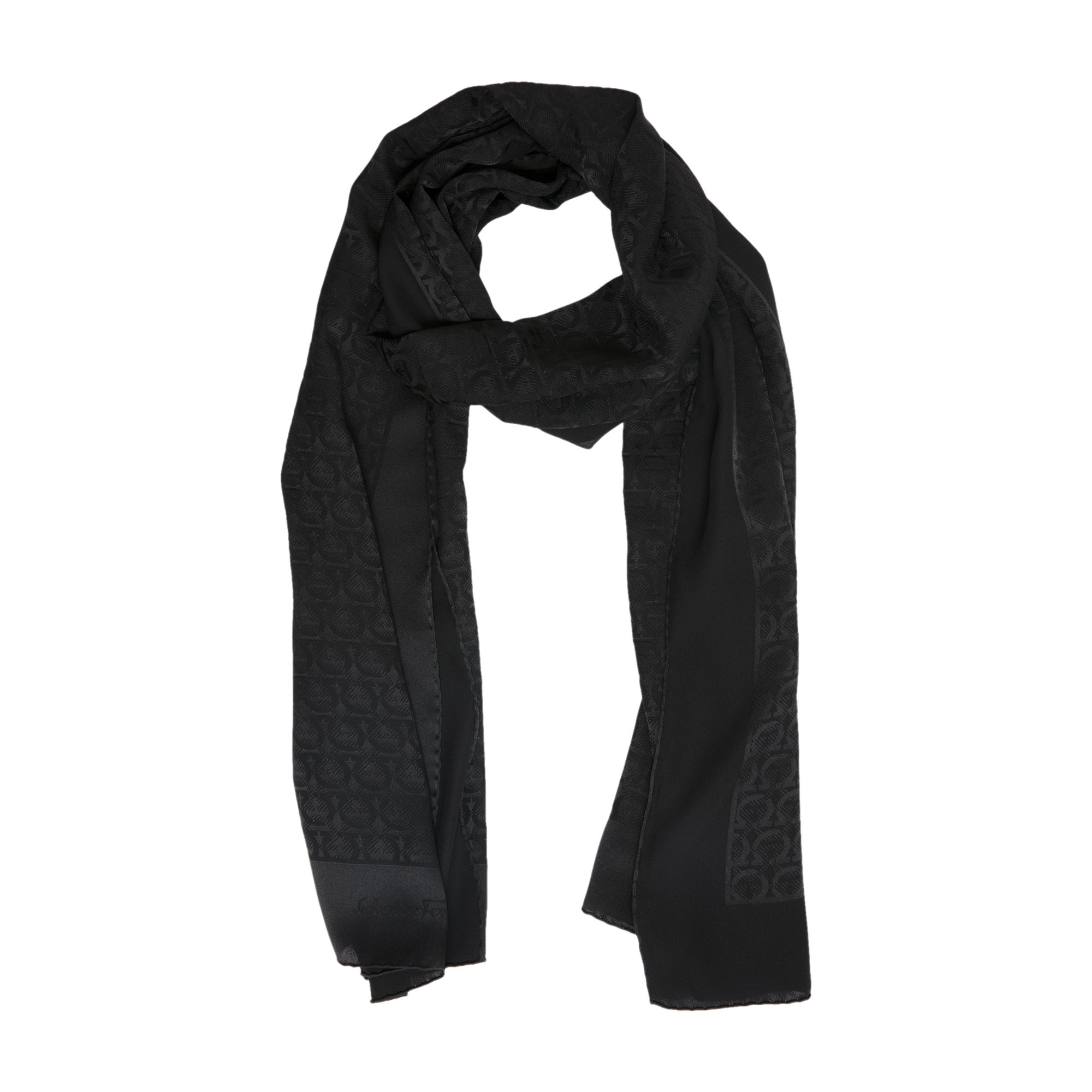 

Gancini scarf, Black