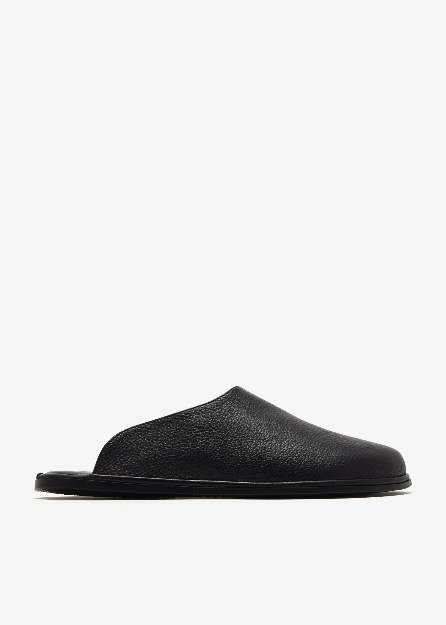 

Leather slippers, Black