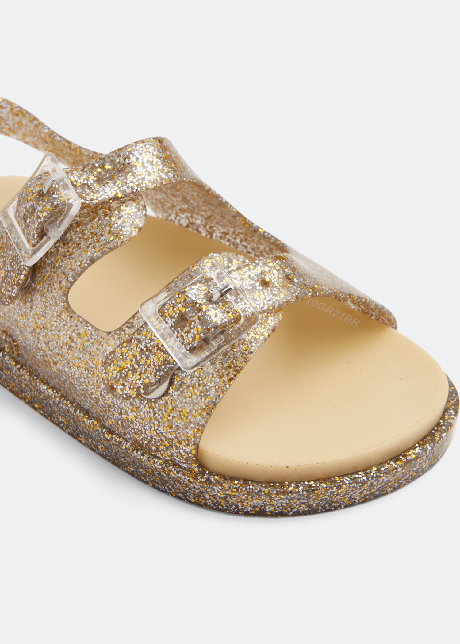 

Wide sandals, Gold