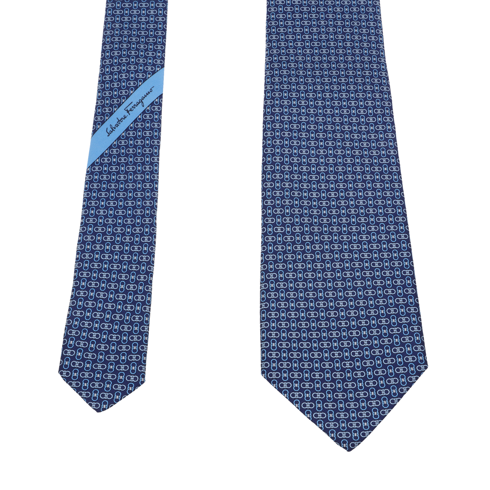

Gancini printed tie, Blue