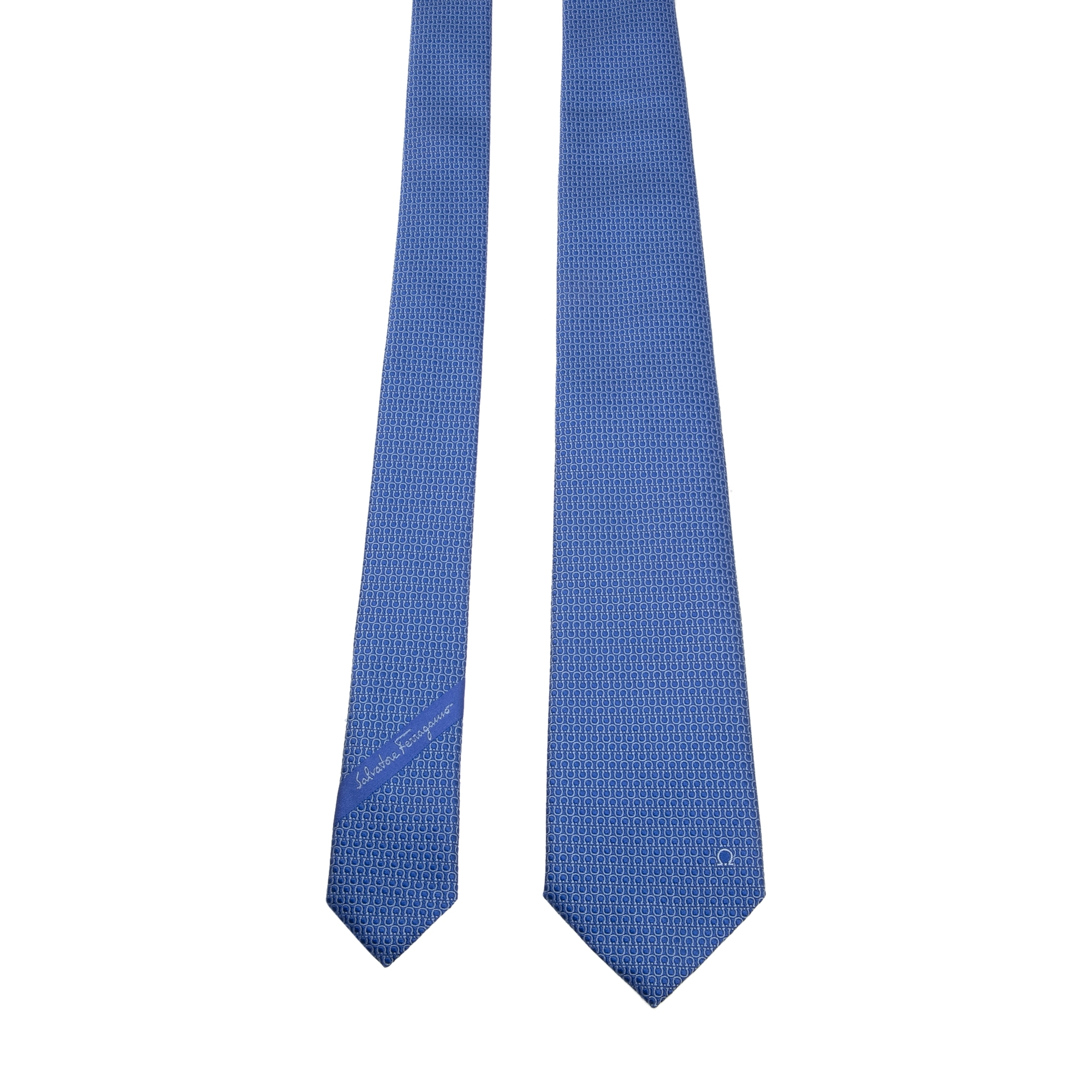 

Gancini printed tie, Blue