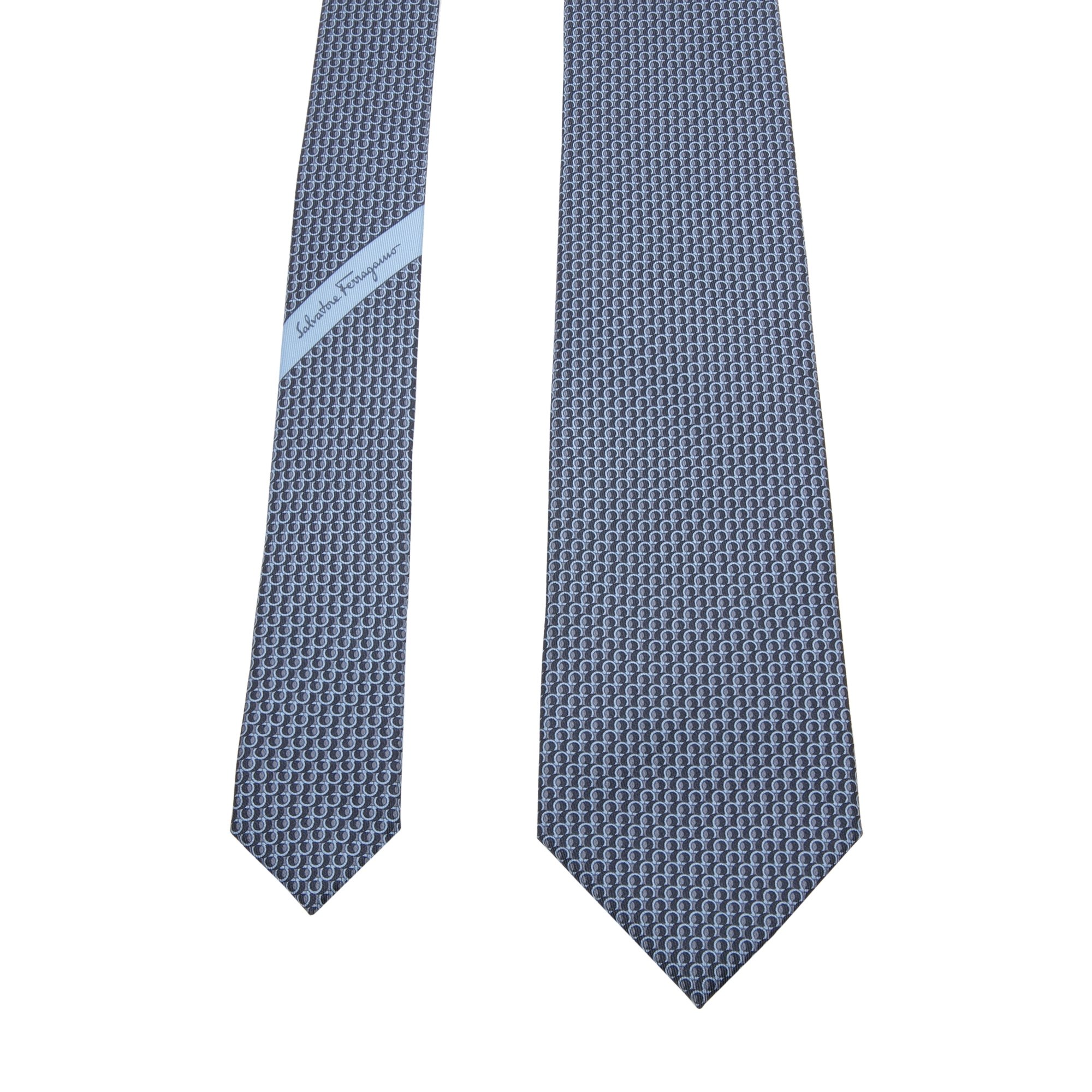 

Gancini printed tie, Grey