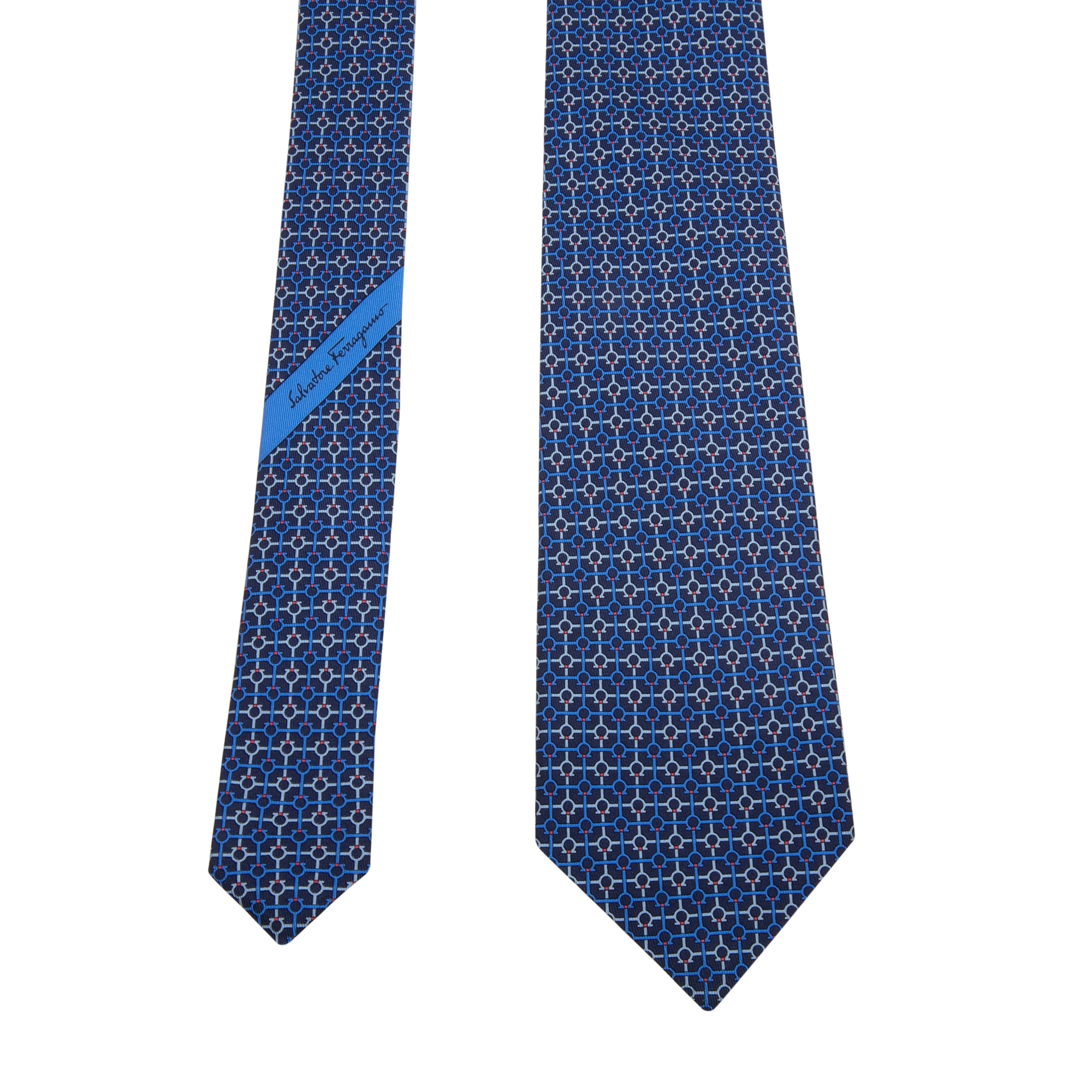 

Gancini printed tie, Blue