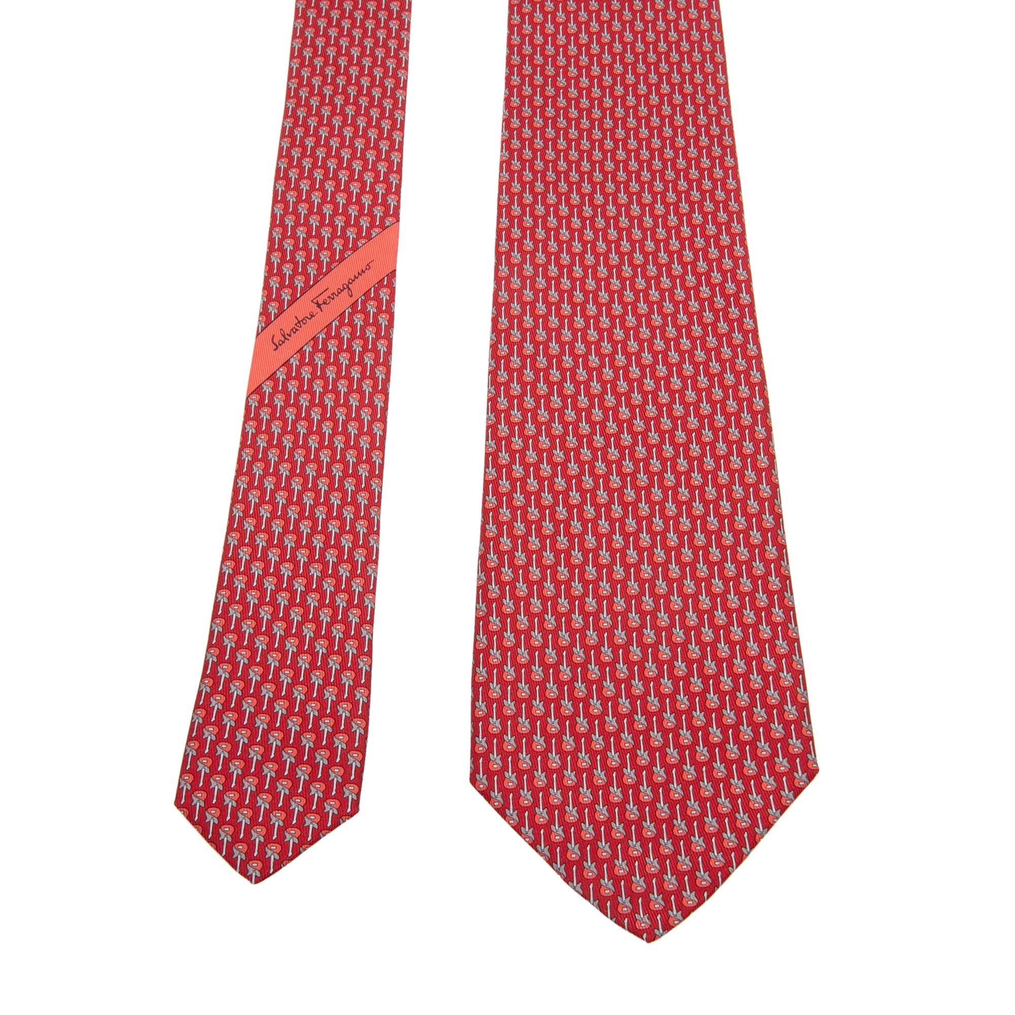 

Guitar print tie, Red