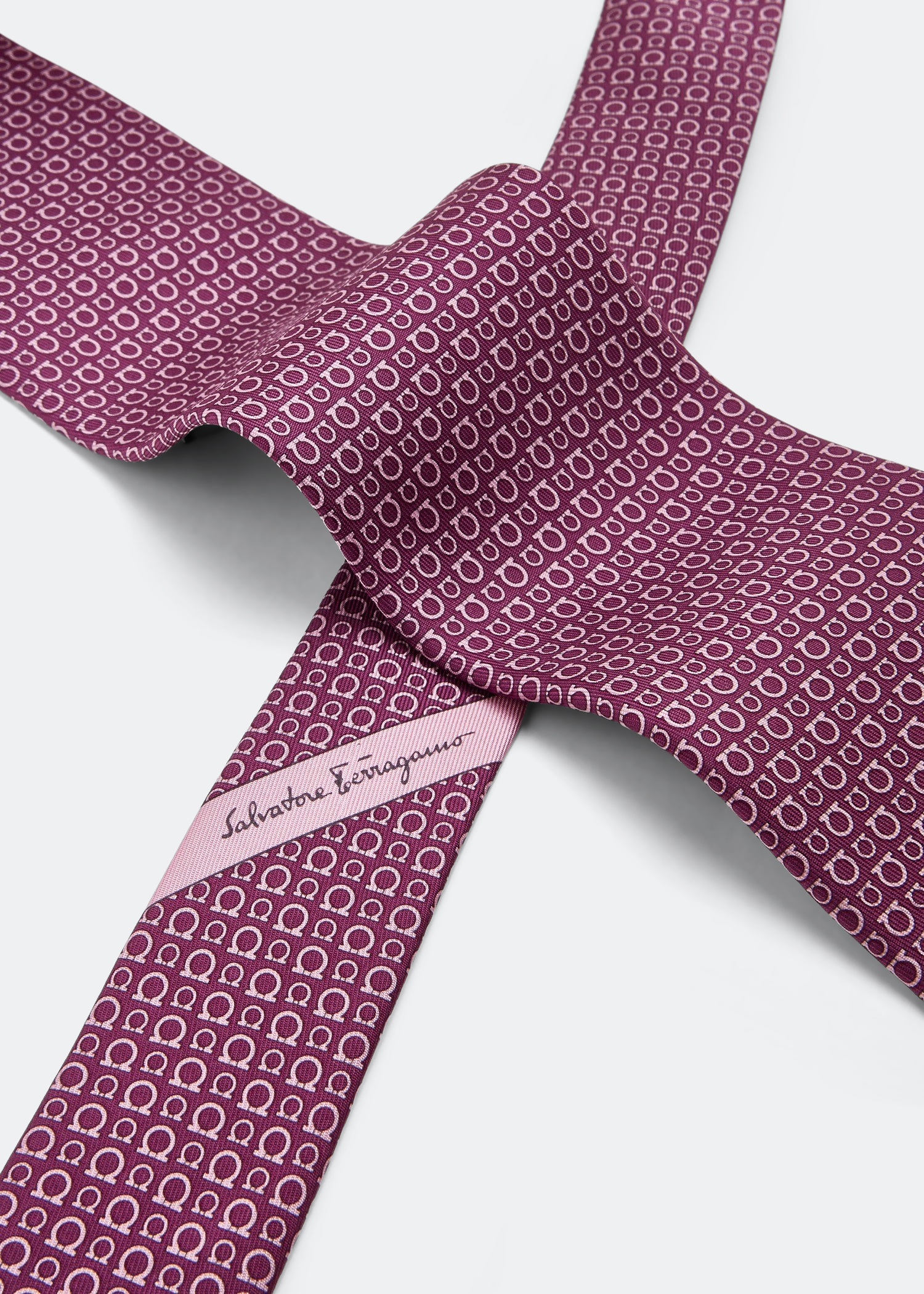 

Gancini printed tie, Purple