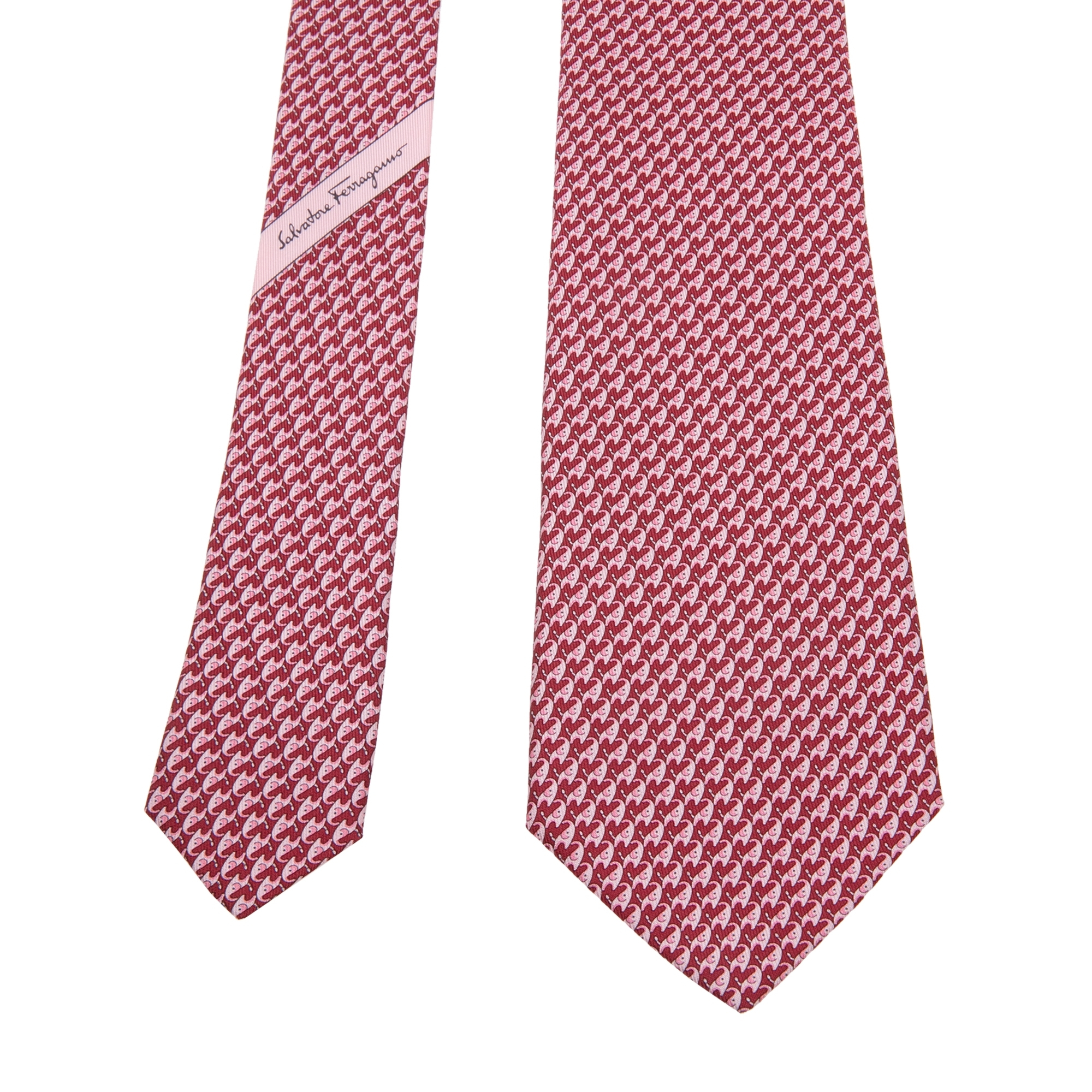 

Elephant print tie, Red