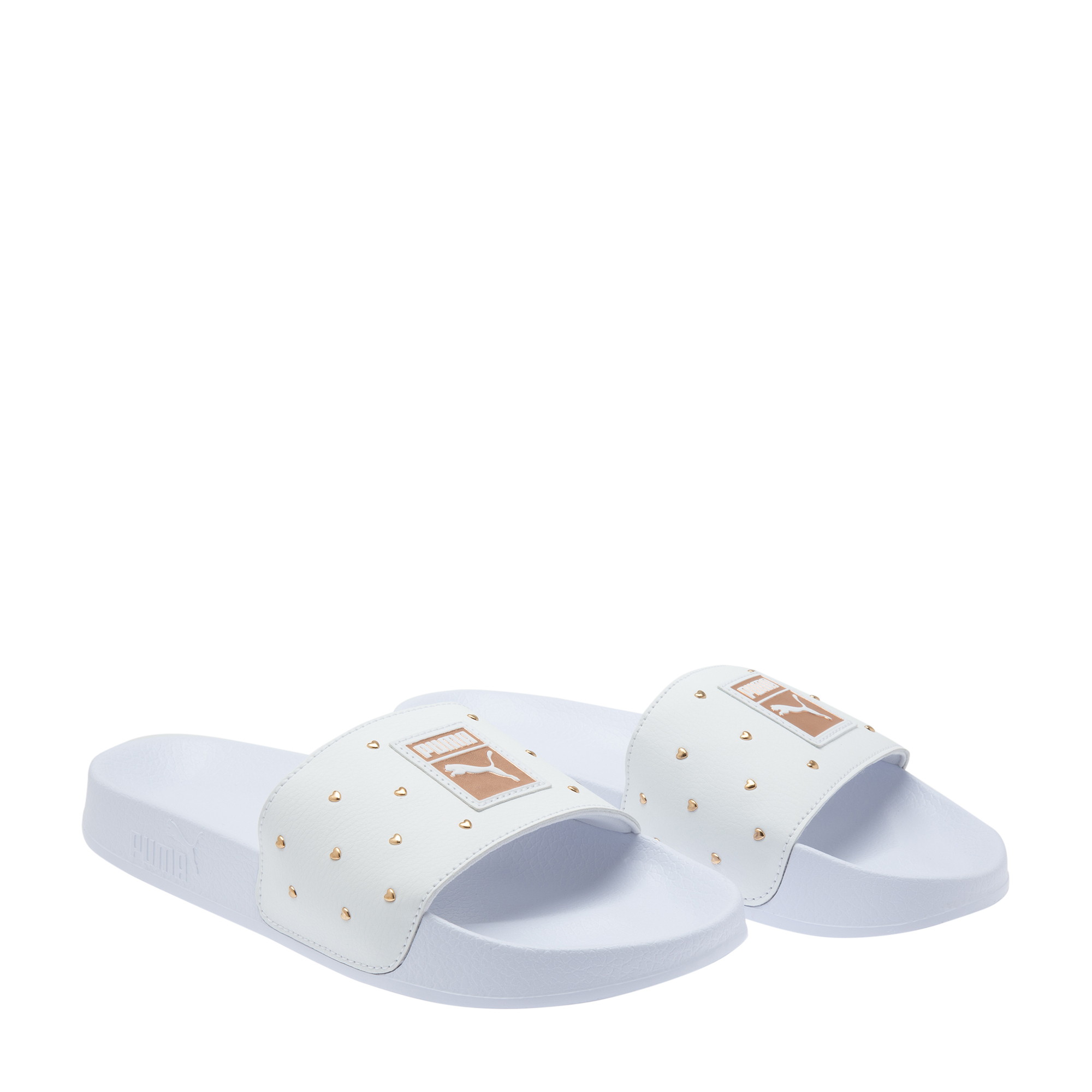 

Studded rubber slides, White