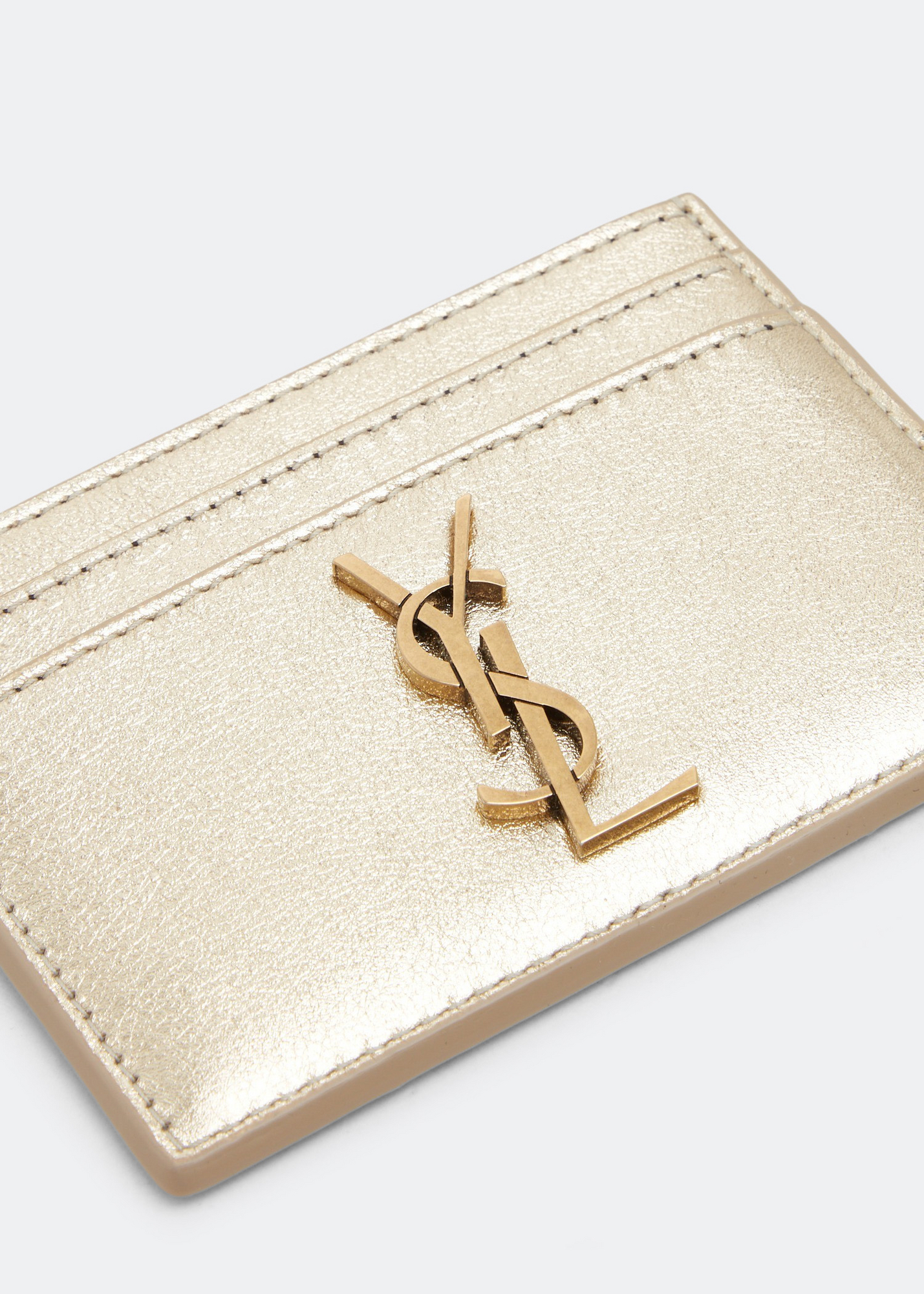 

Monogram card case, Gold