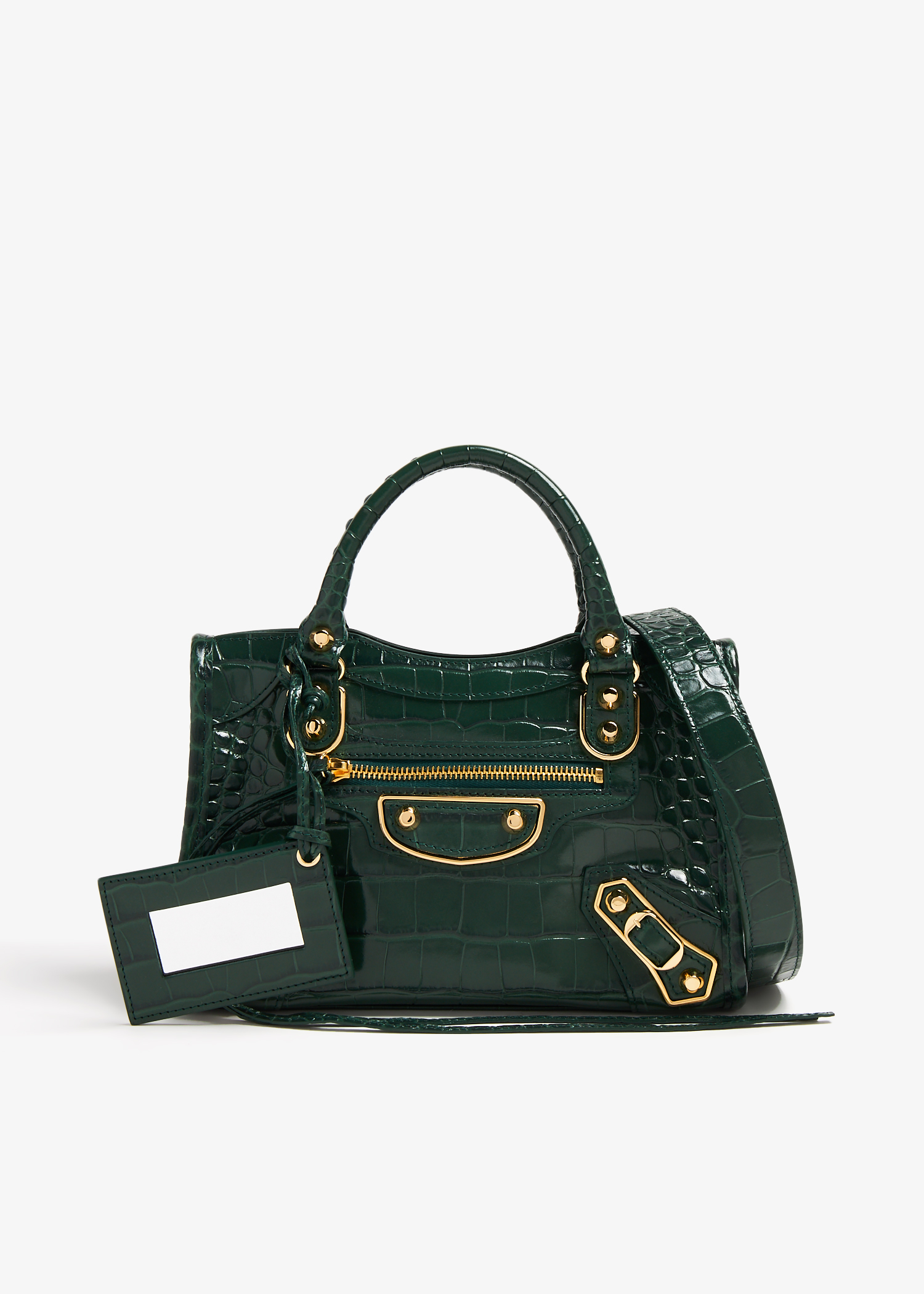 

Metallic Edge Mini City bag, Green