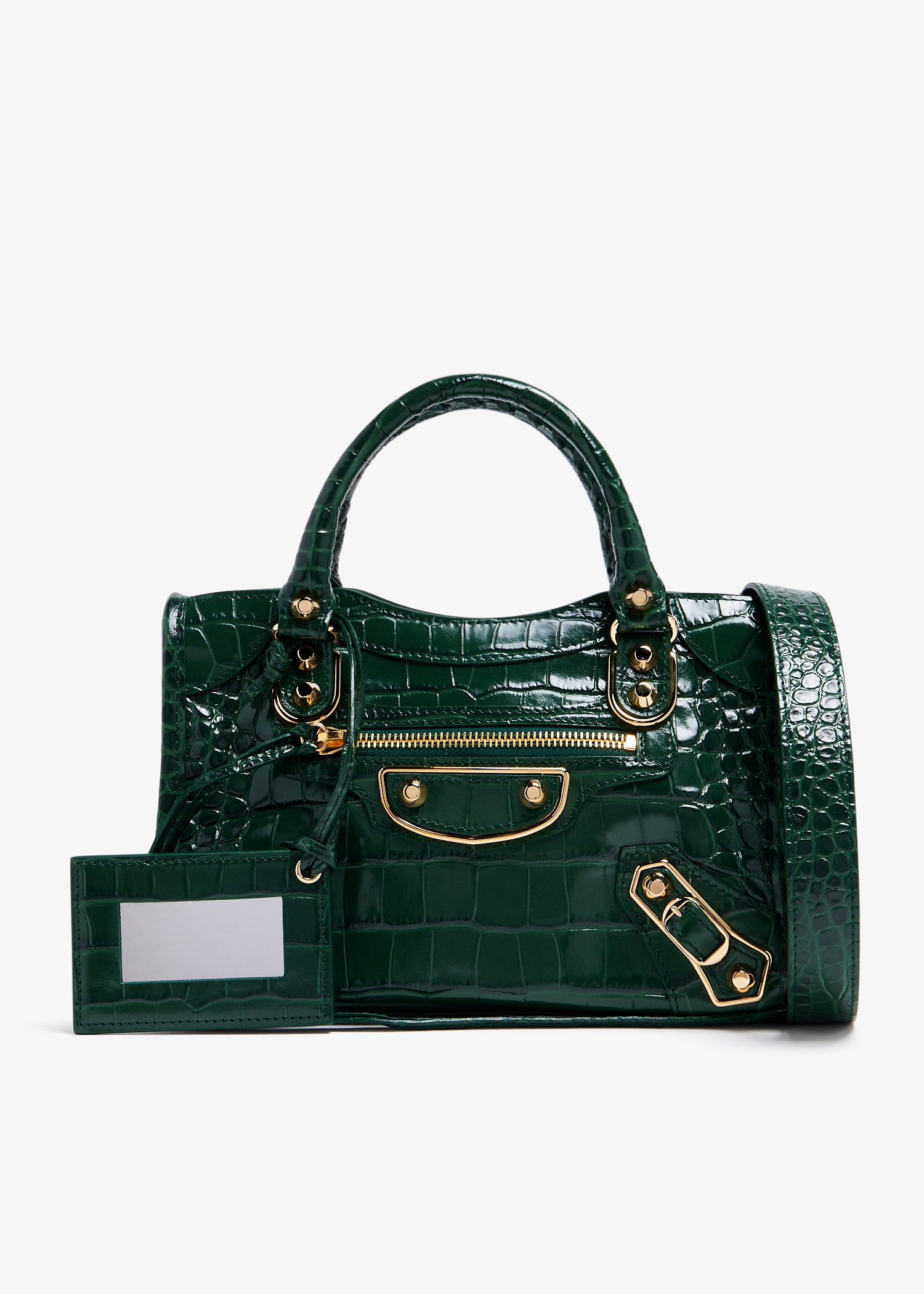 

Metallic Edge Mini City bag, Green