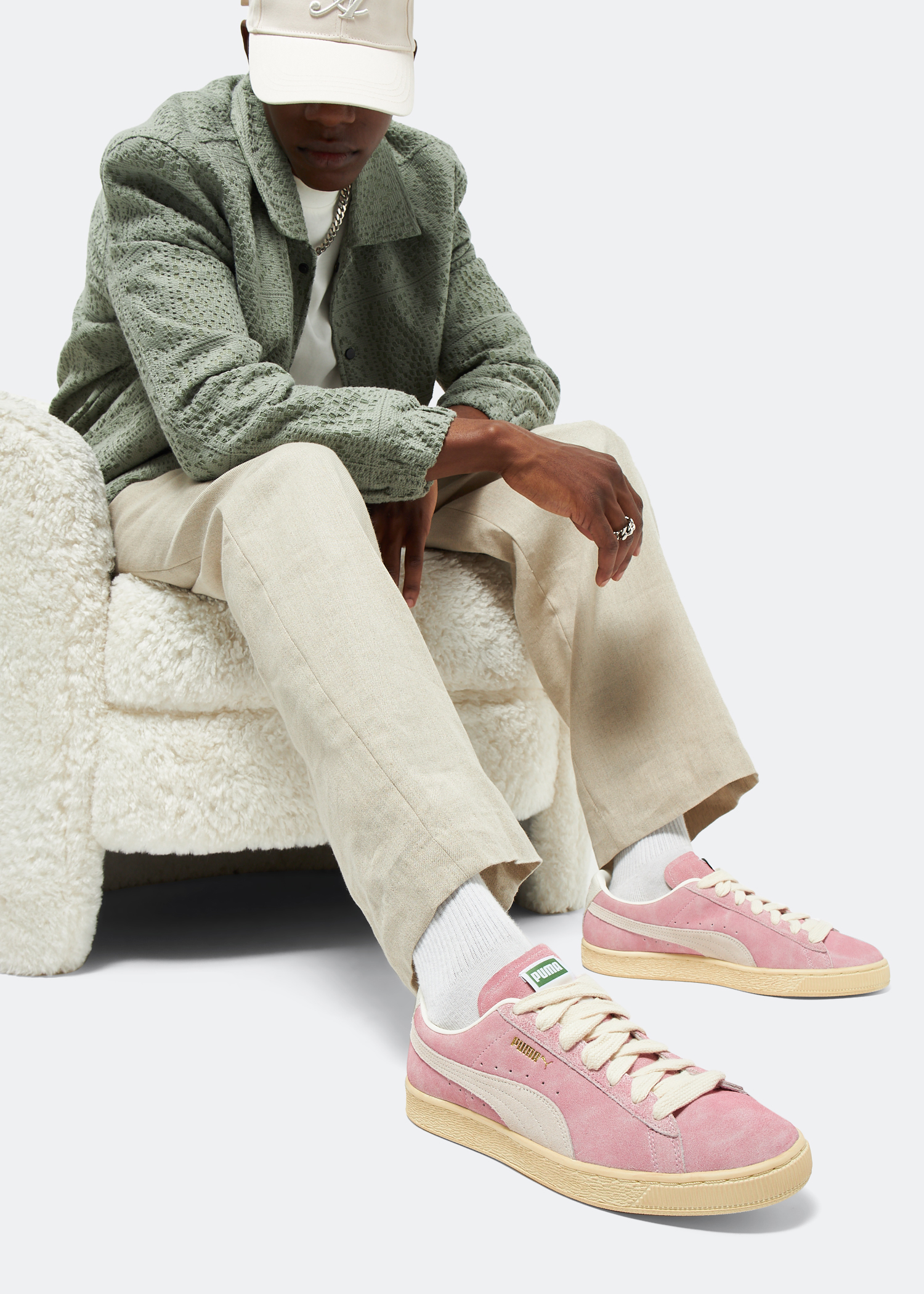 

x Rhuigi B-boy Suede sneakers, Pink