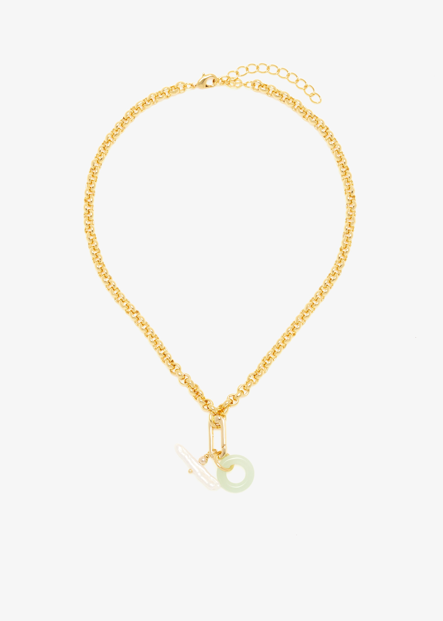 

3 in 1 Toggle link necklace, Gold