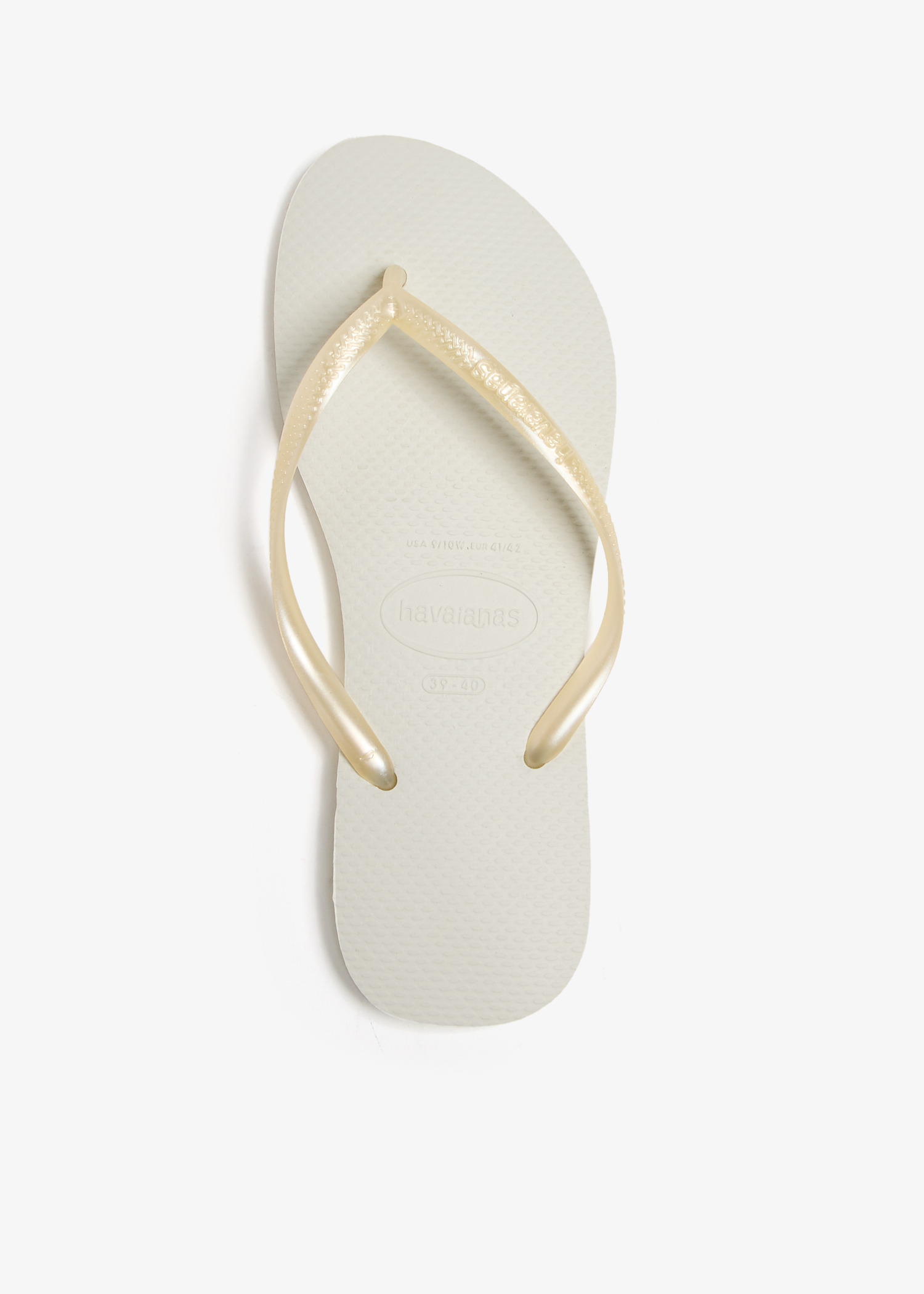 

Rubber flip flops, White