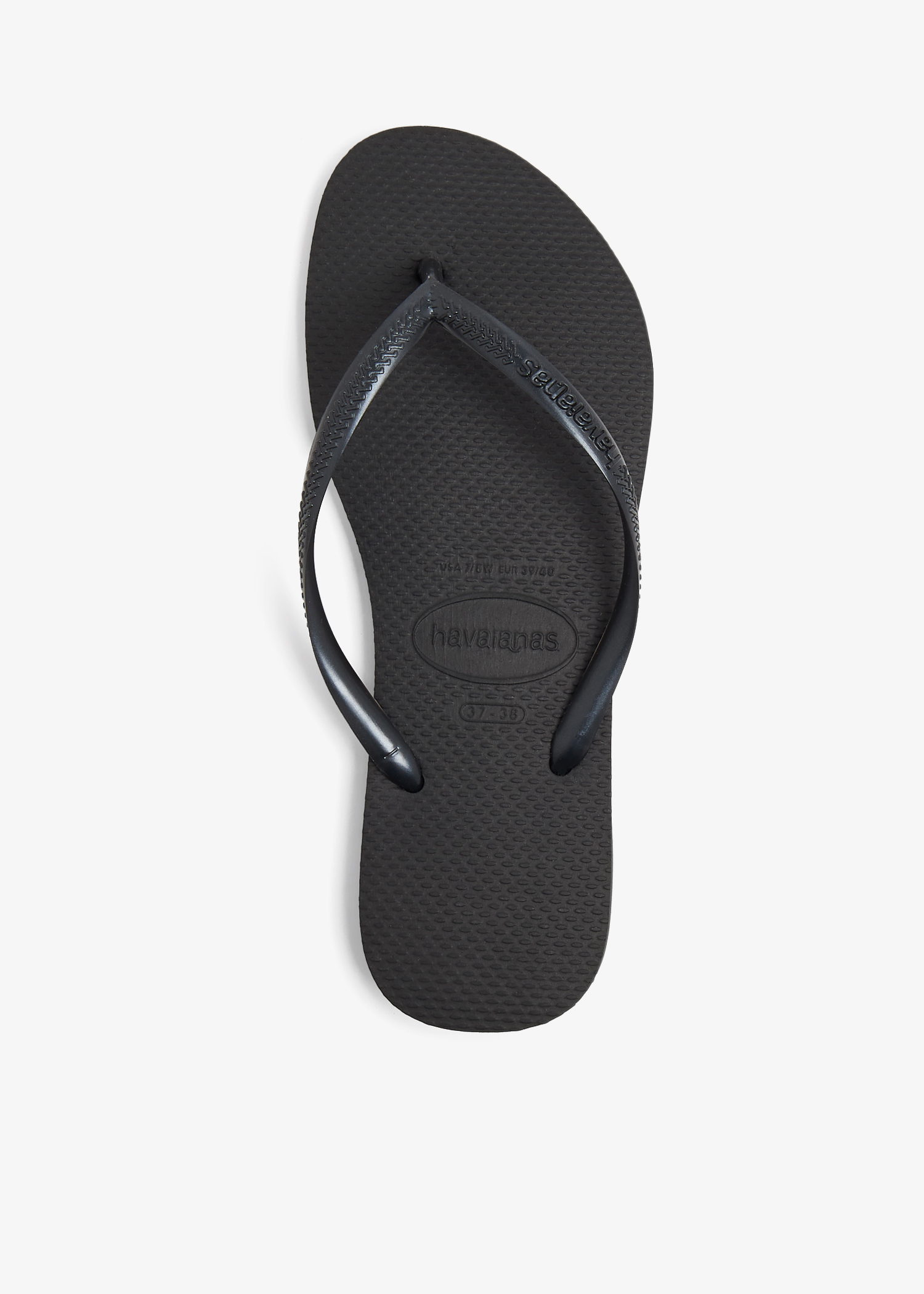 

Rubber flip flops, Black