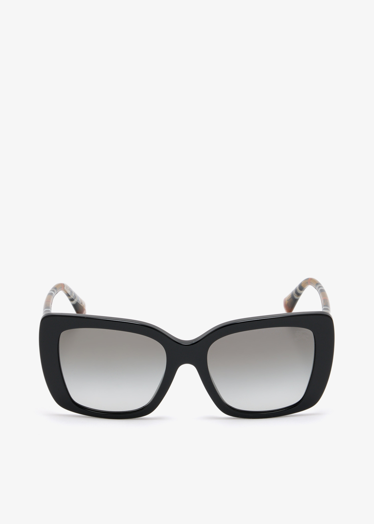 

Oversized Check Square sunglasses, Black