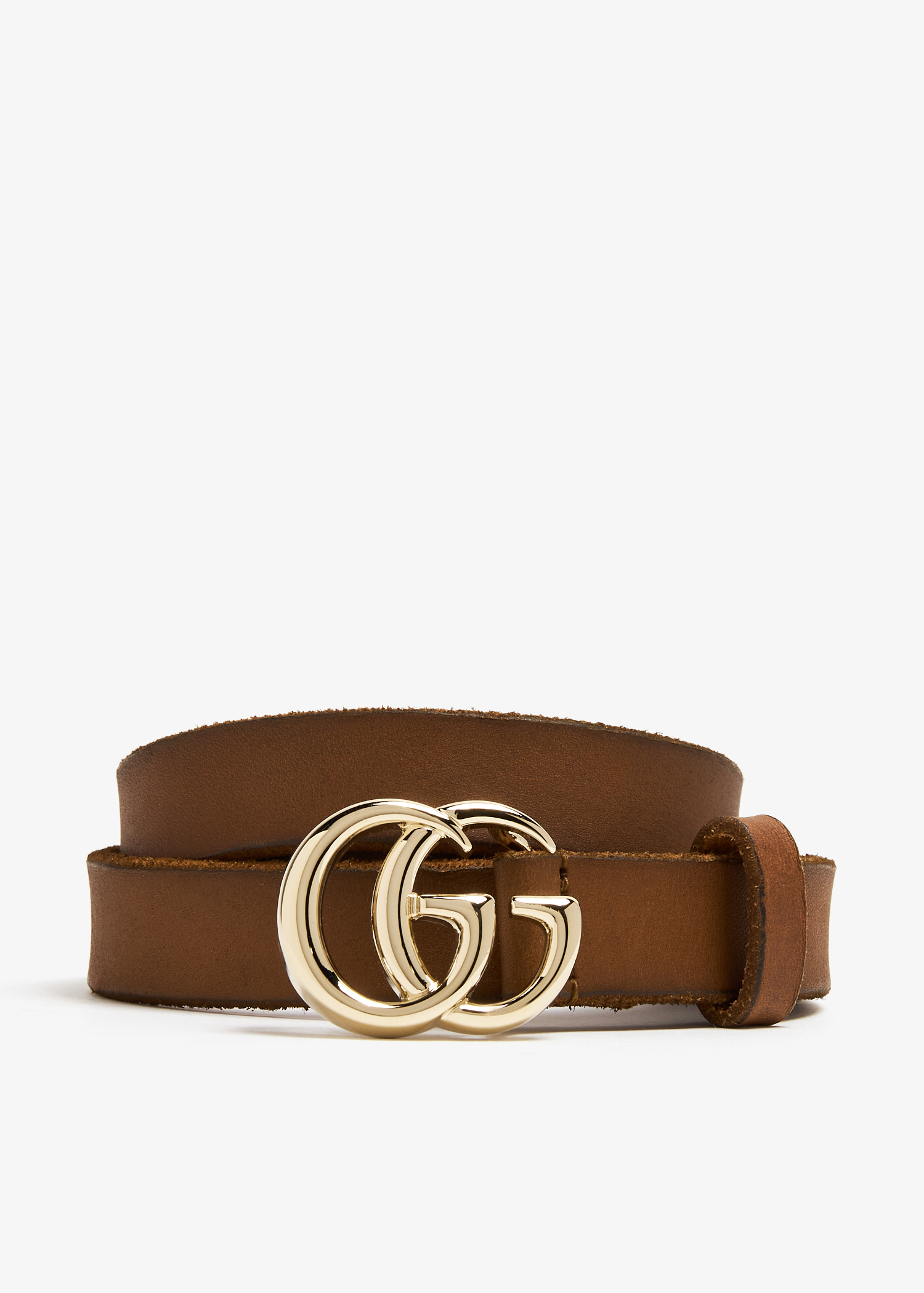 

GG Marmont thin belt, Brown