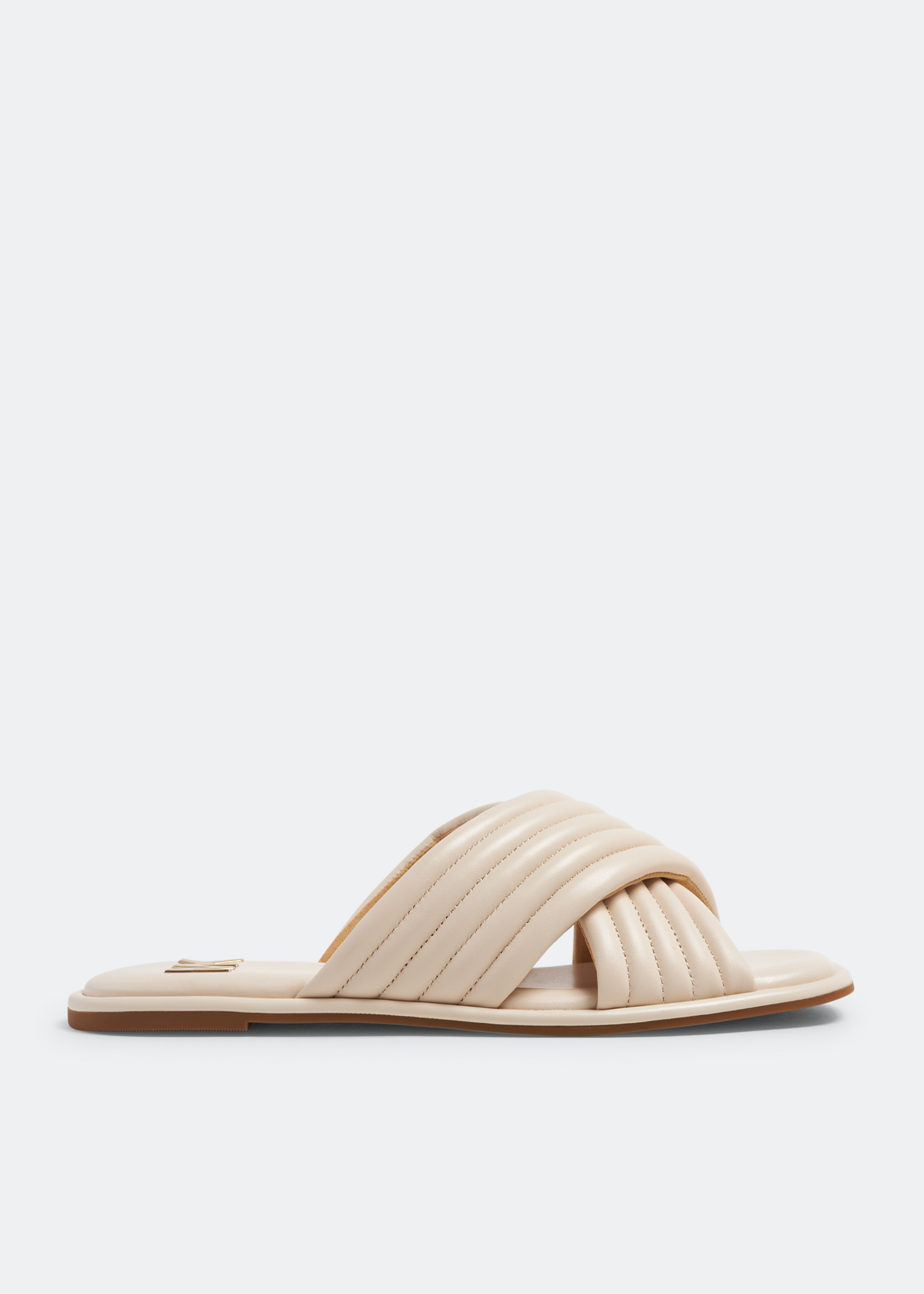 

Portia quilted slide sandals, White