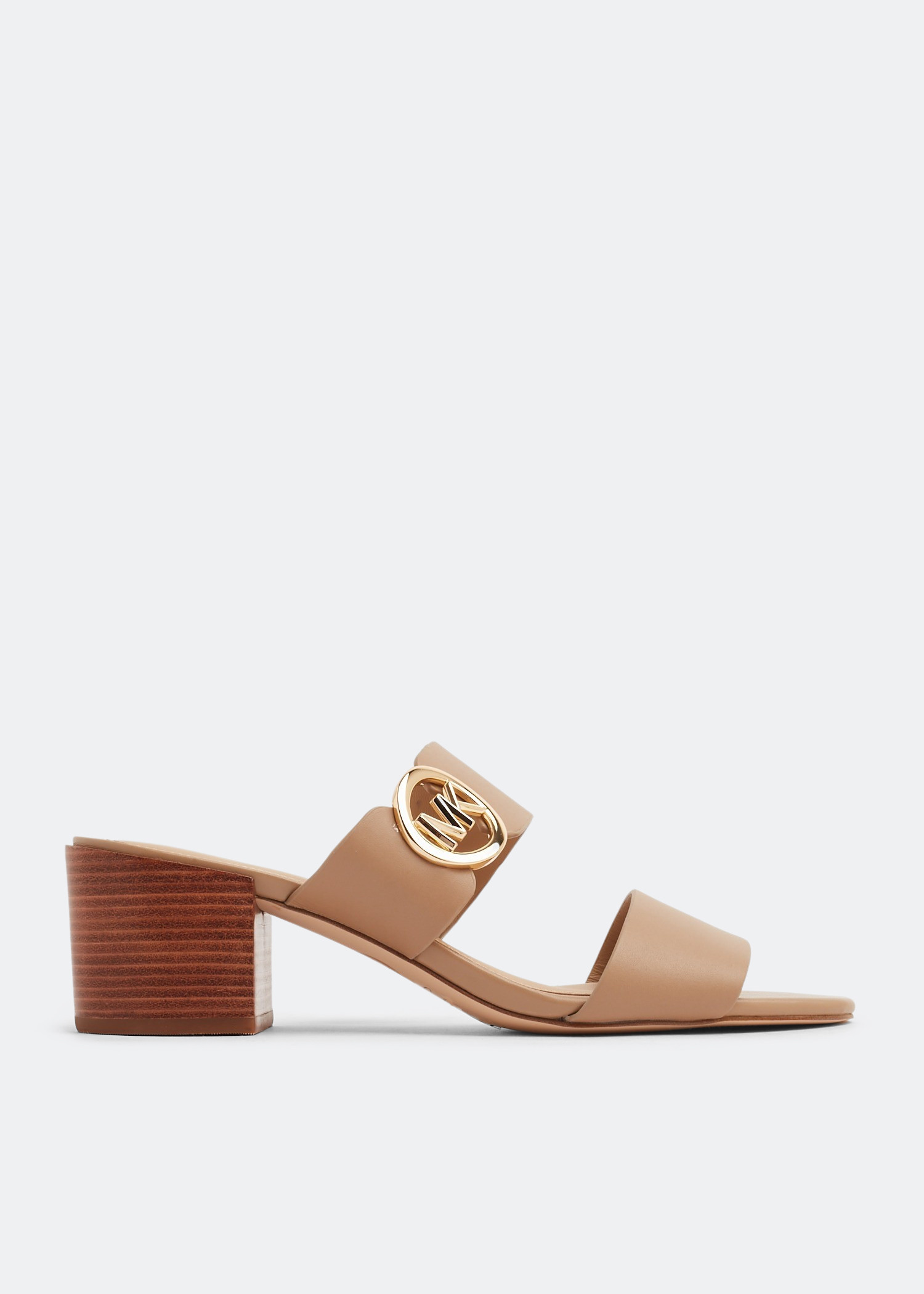 

Summer logo-plaque mules, Beige