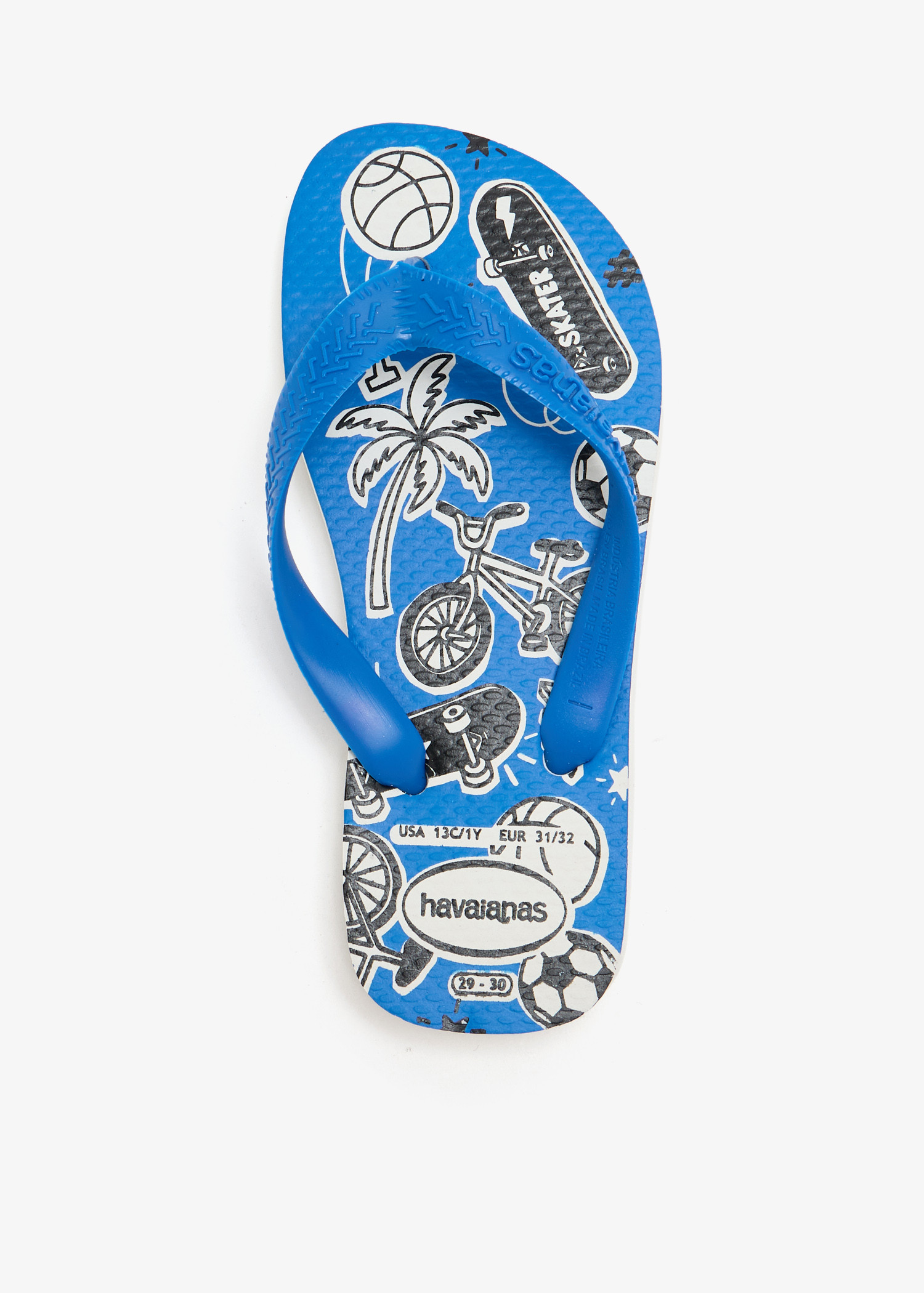 

Athletic flip flops, Blue