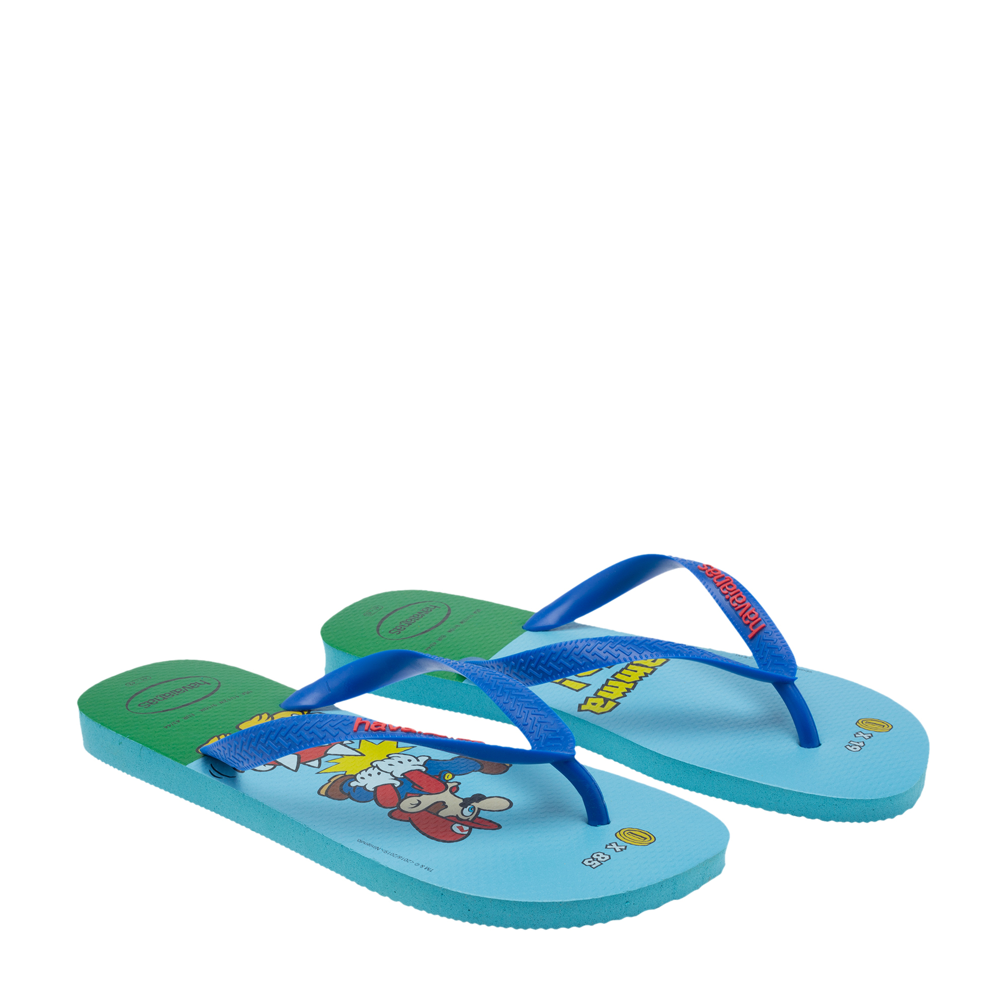 

Mario Bros flip flops, Blue