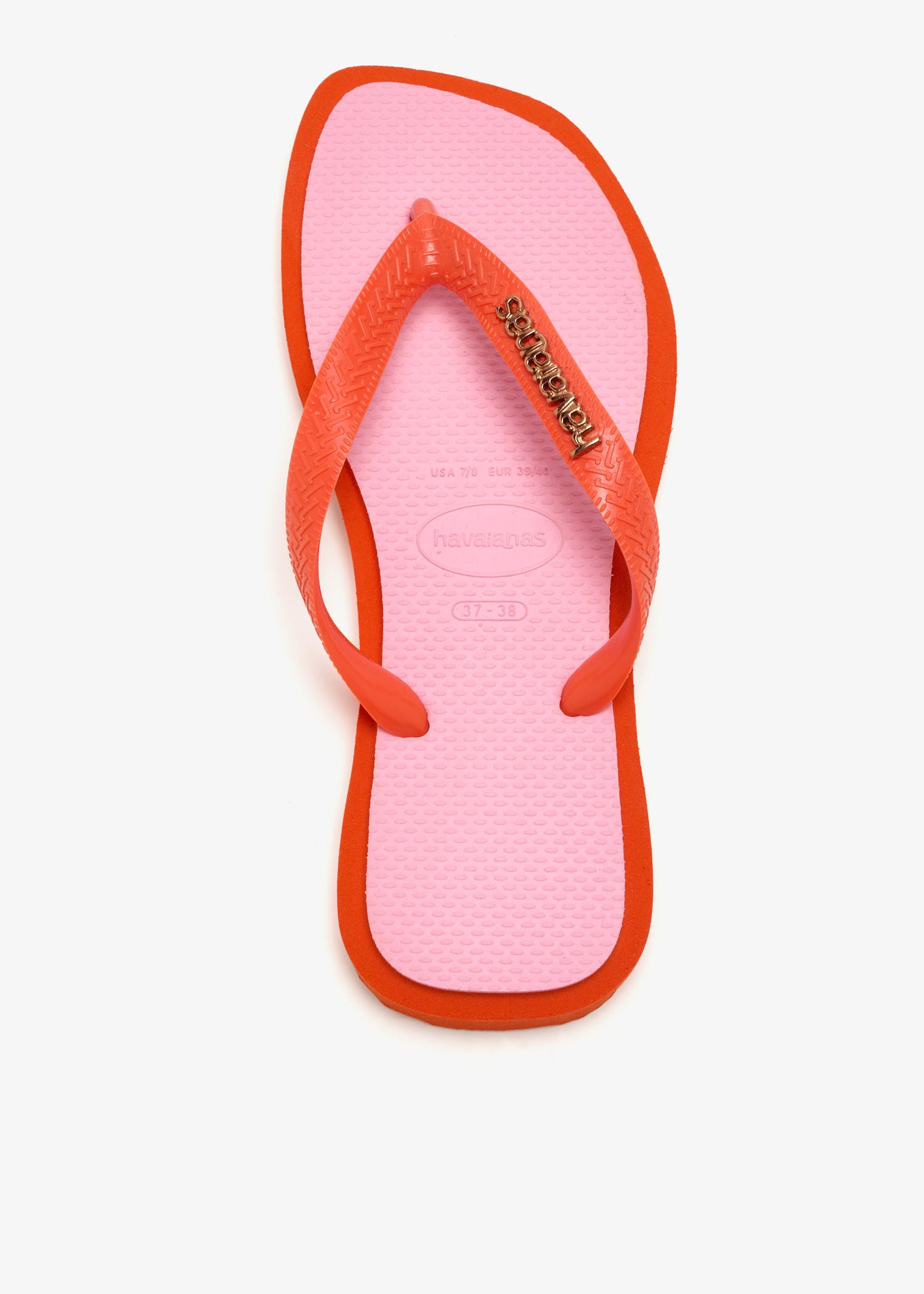 

Top Fusion square flip flops, Pink