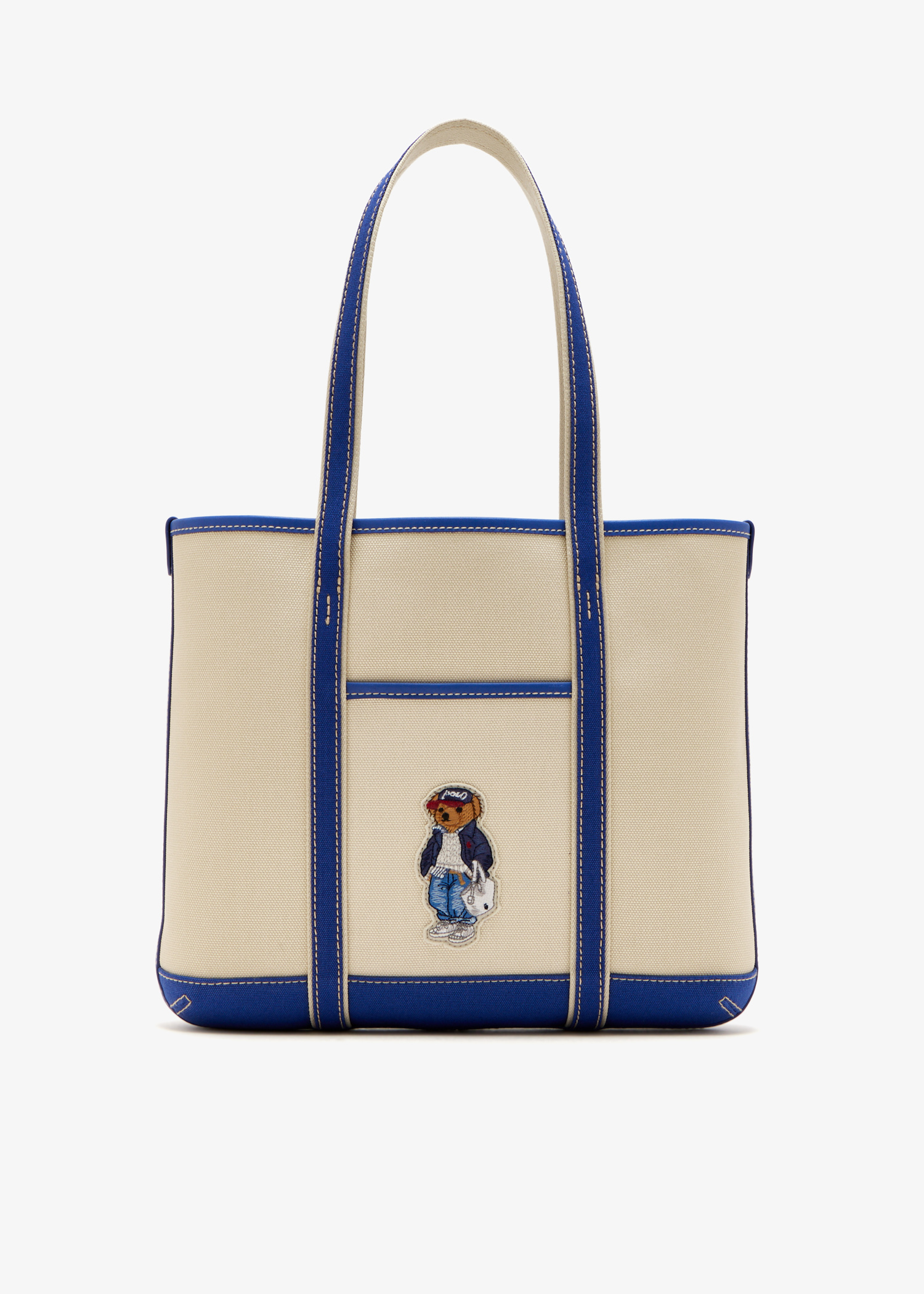 

Polo Bear small shopper tote bag, Beige