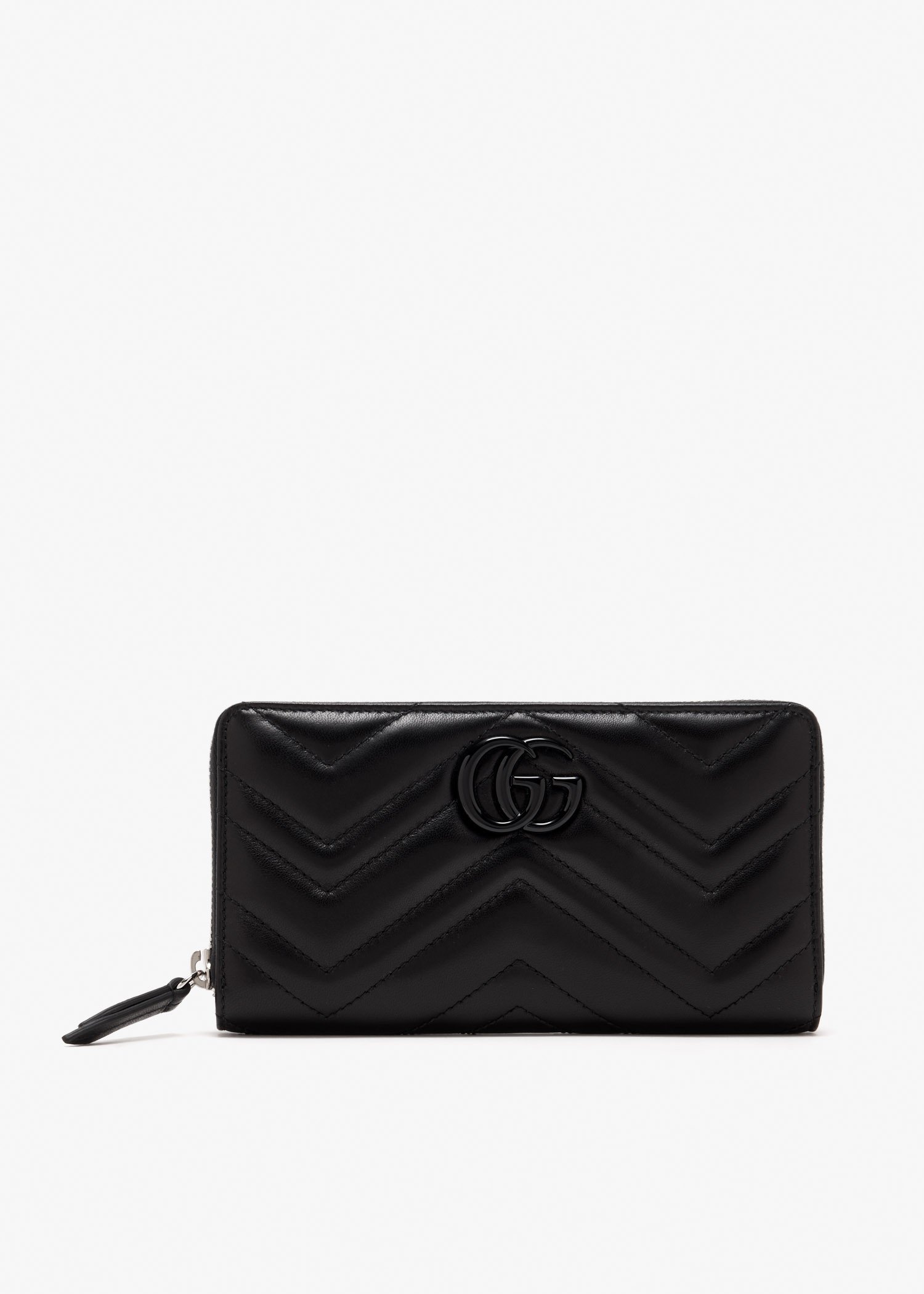 

GG Marmont zip around wallet, Black