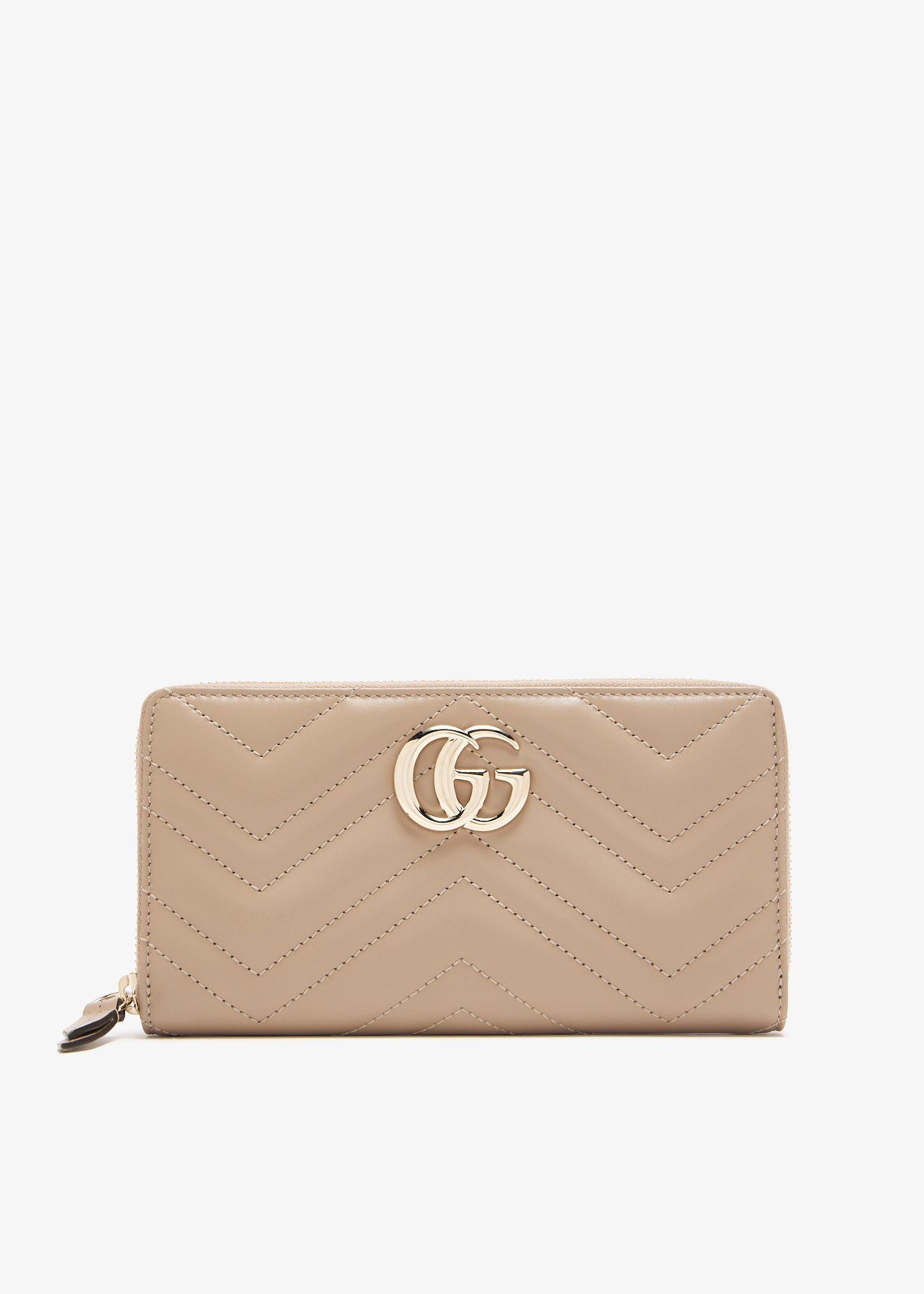 

GG Marmont zip-around wallet, Taupe