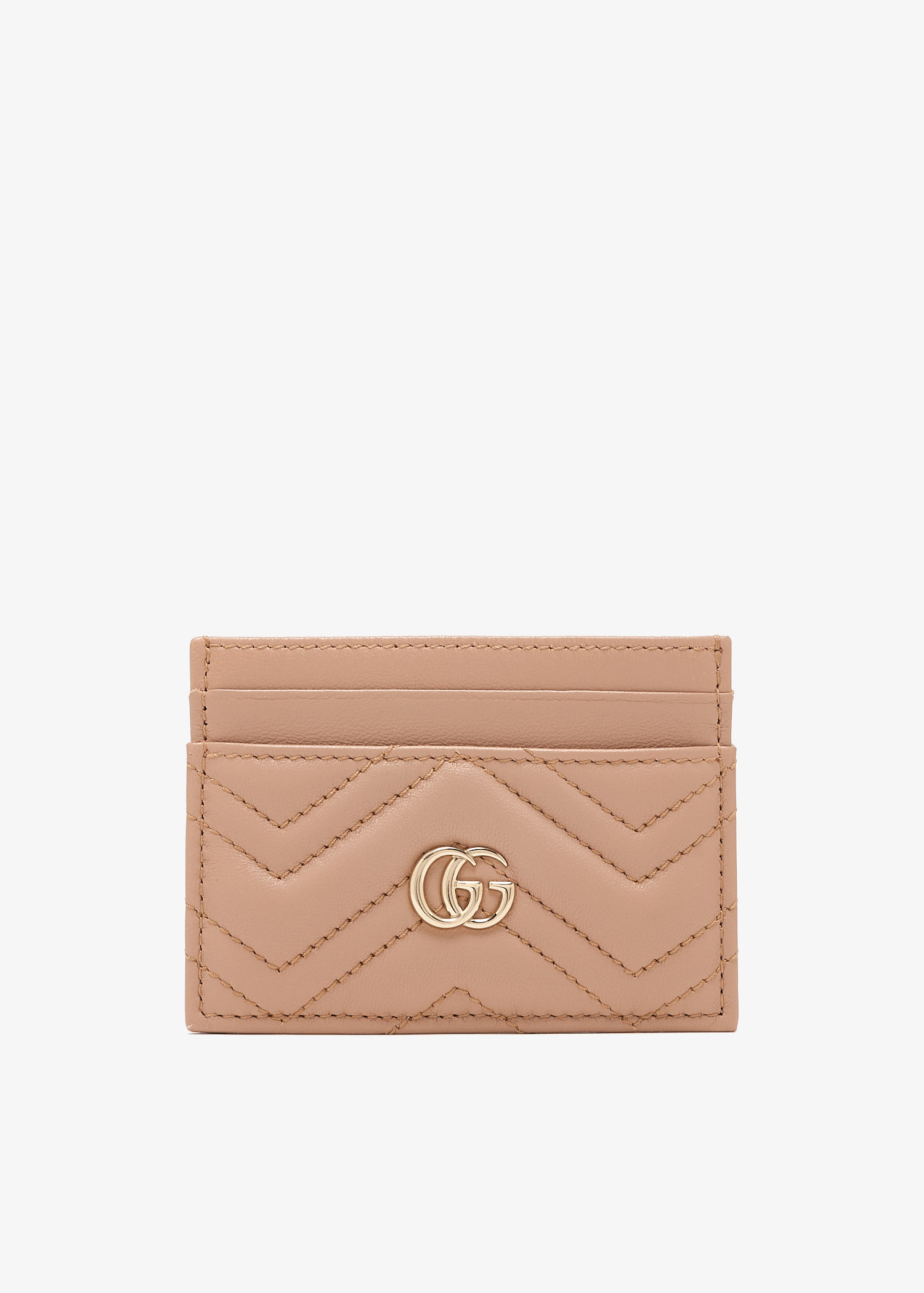 

GG Marmont card case, Beige