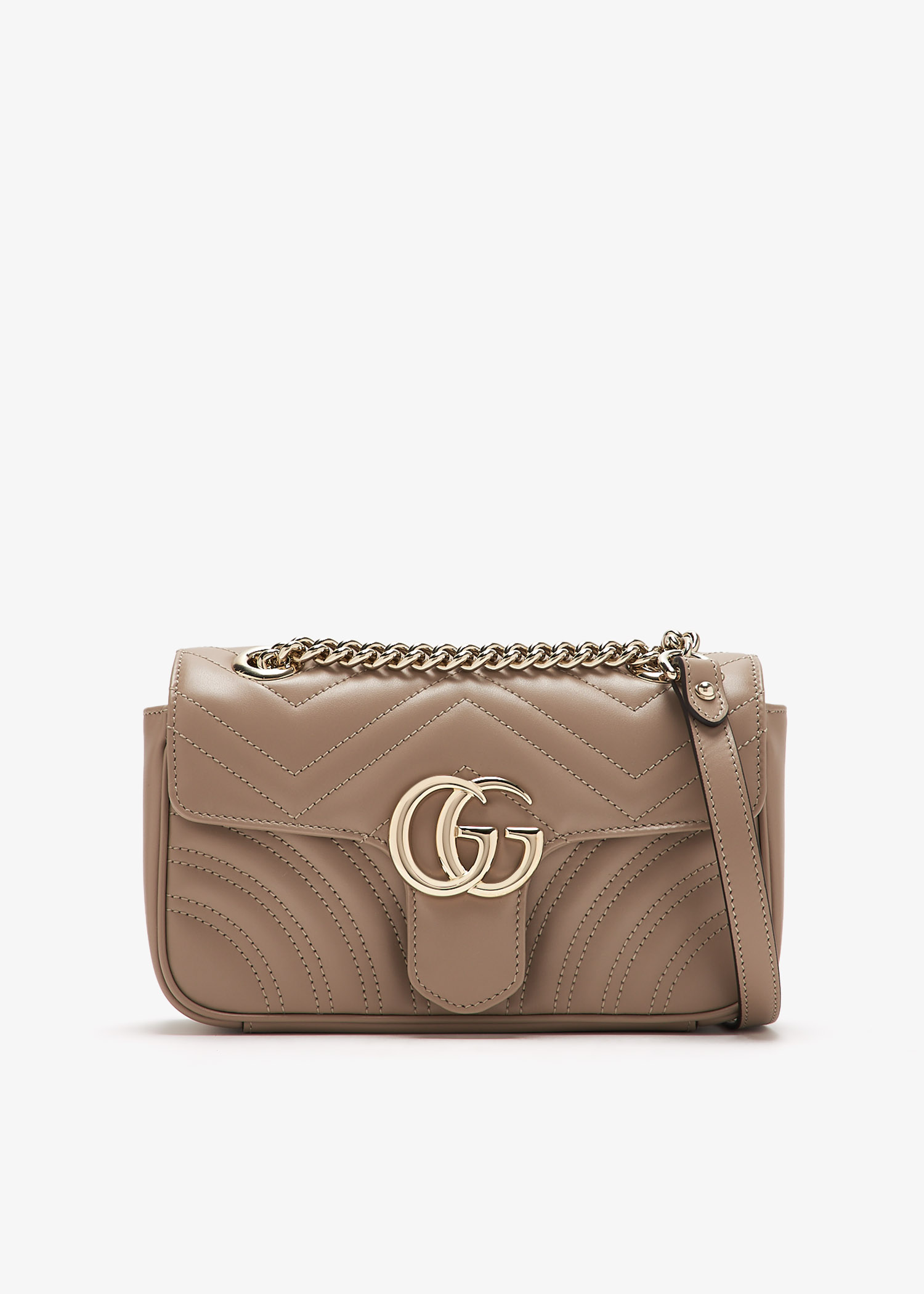 

GG Marmont mini shoulder bag, Taupe