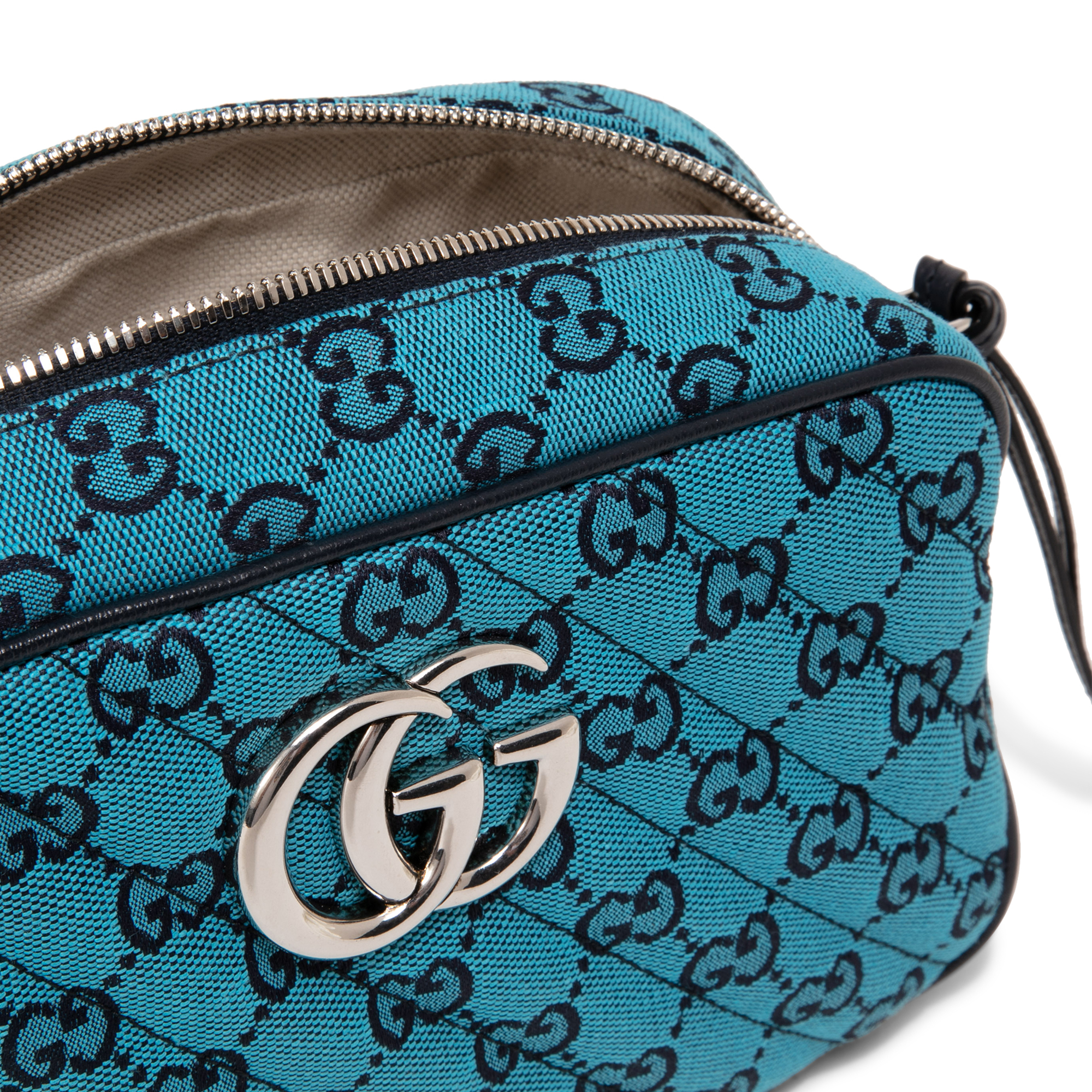 

GG Marmont 2. Matelassé shoulder bag, Blue