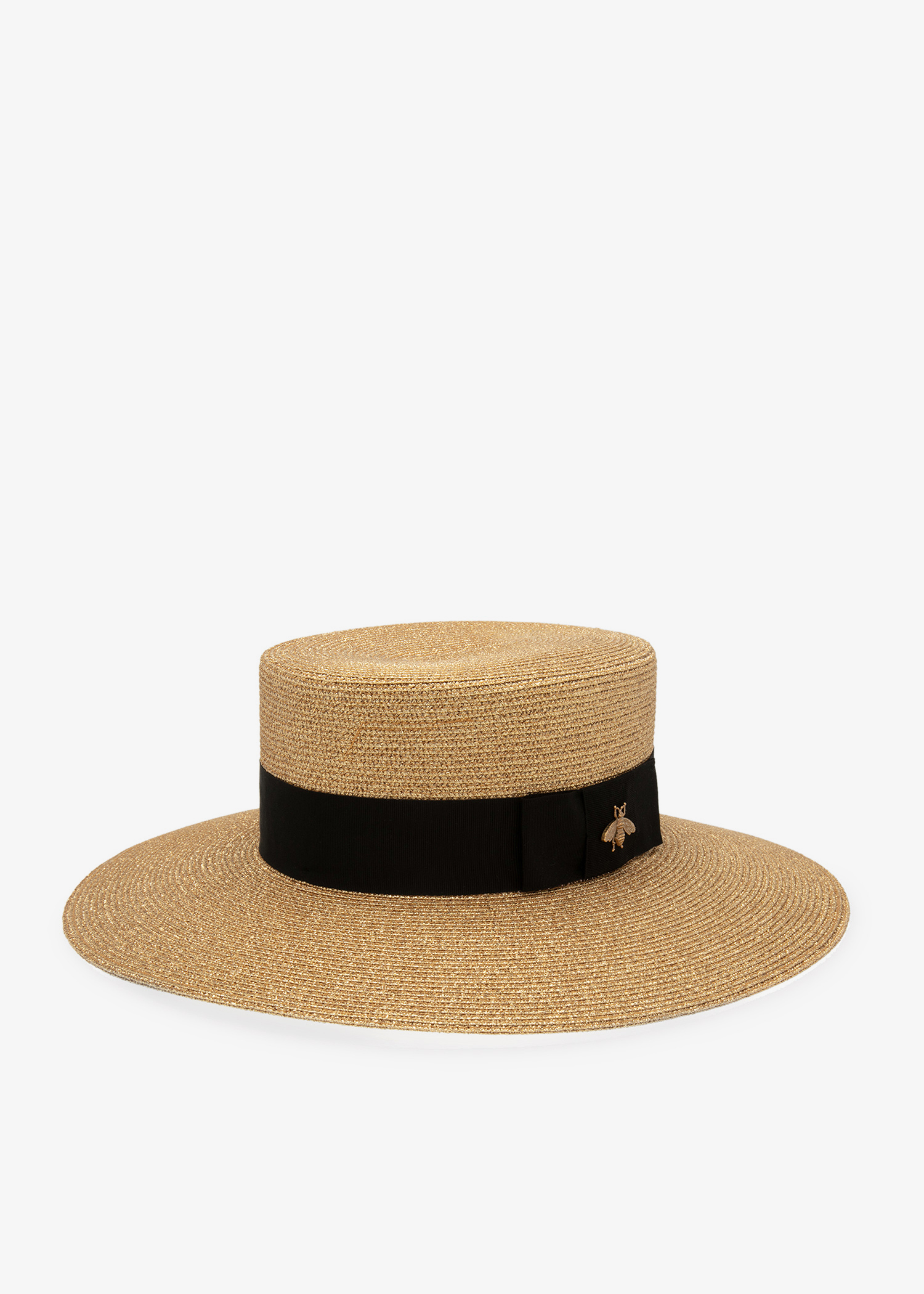 

Lamé papier hat, Beige