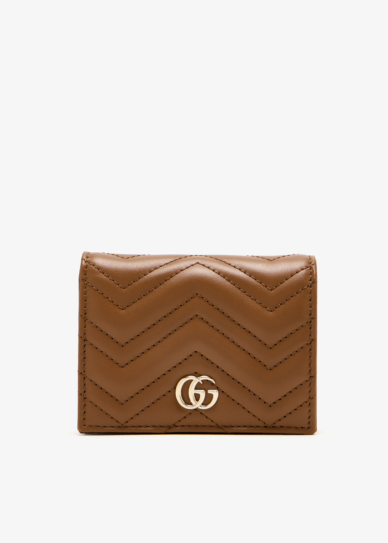 

GG Marmont mini wallet, Brown