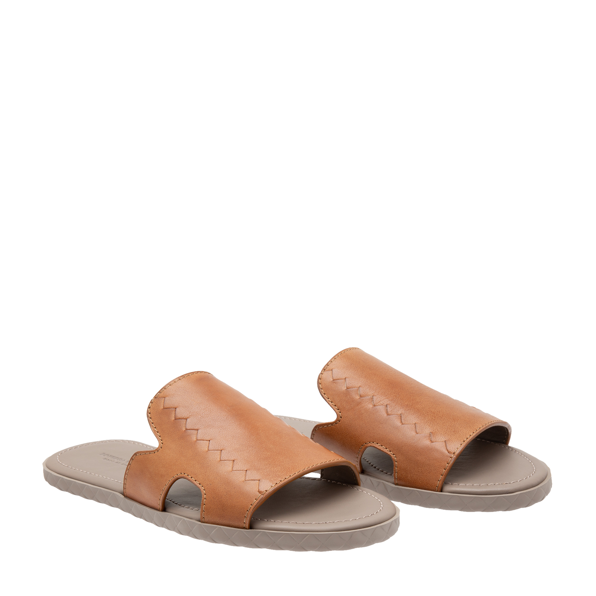 

Plage leather slides, Brown