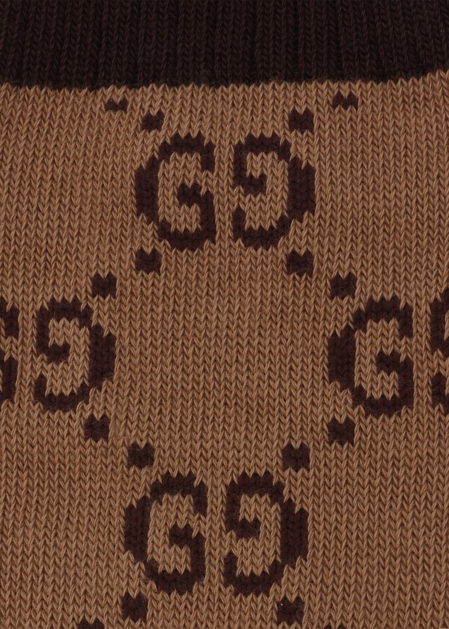 

GG Pattern blend socks, Brown