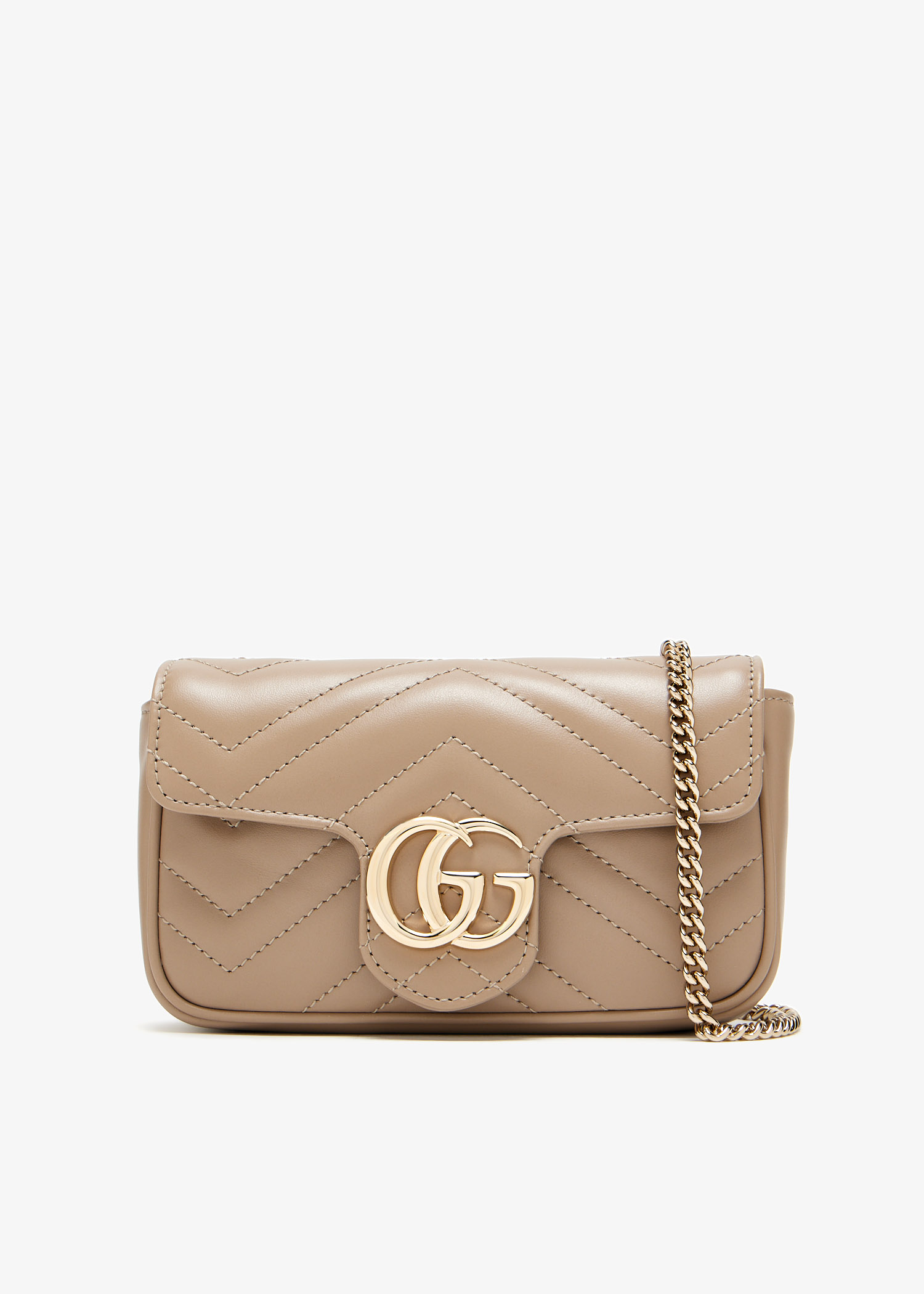 

GG Marmont super mini bag, Taupe
