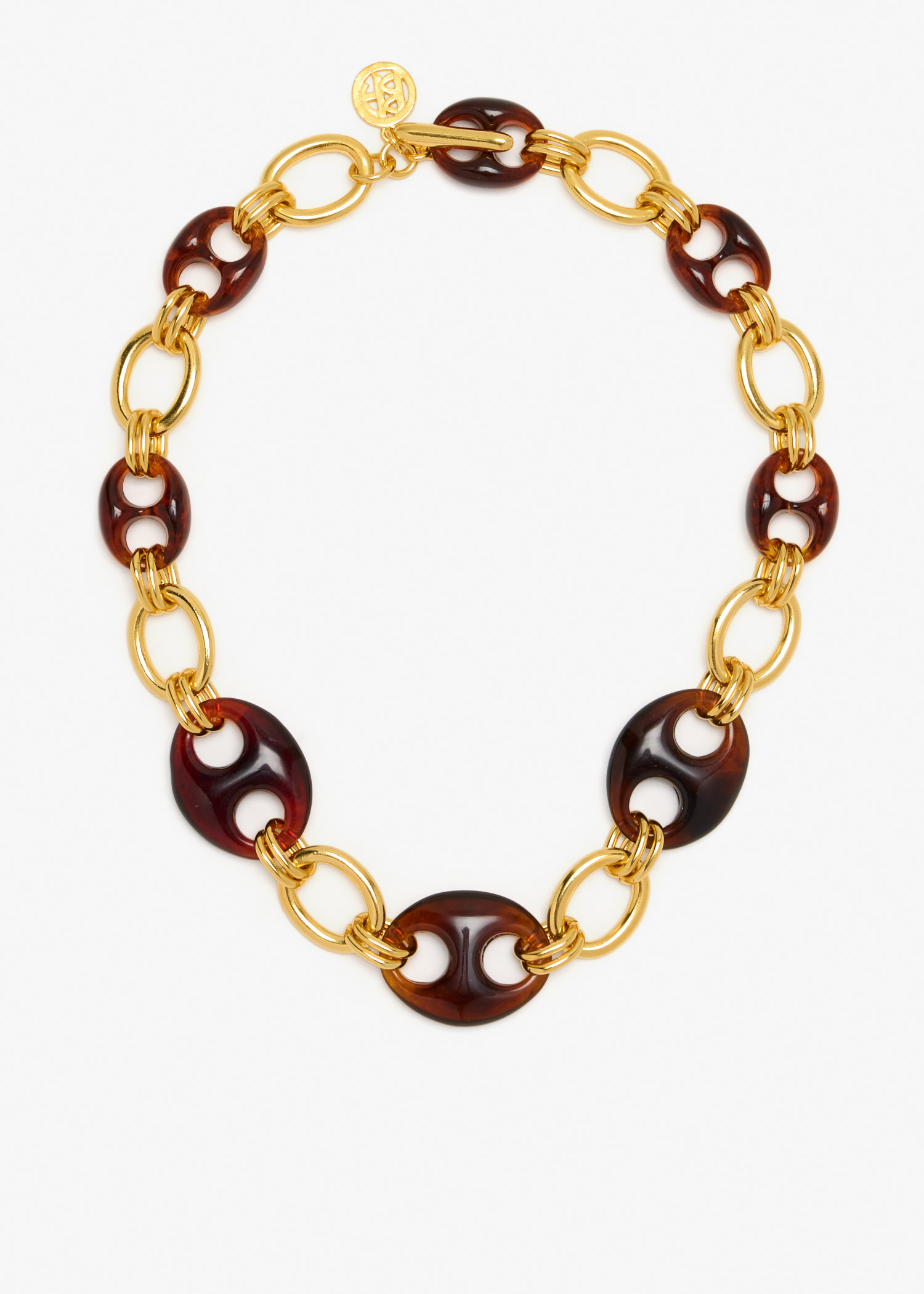 

Tortoise link necklace, Gold