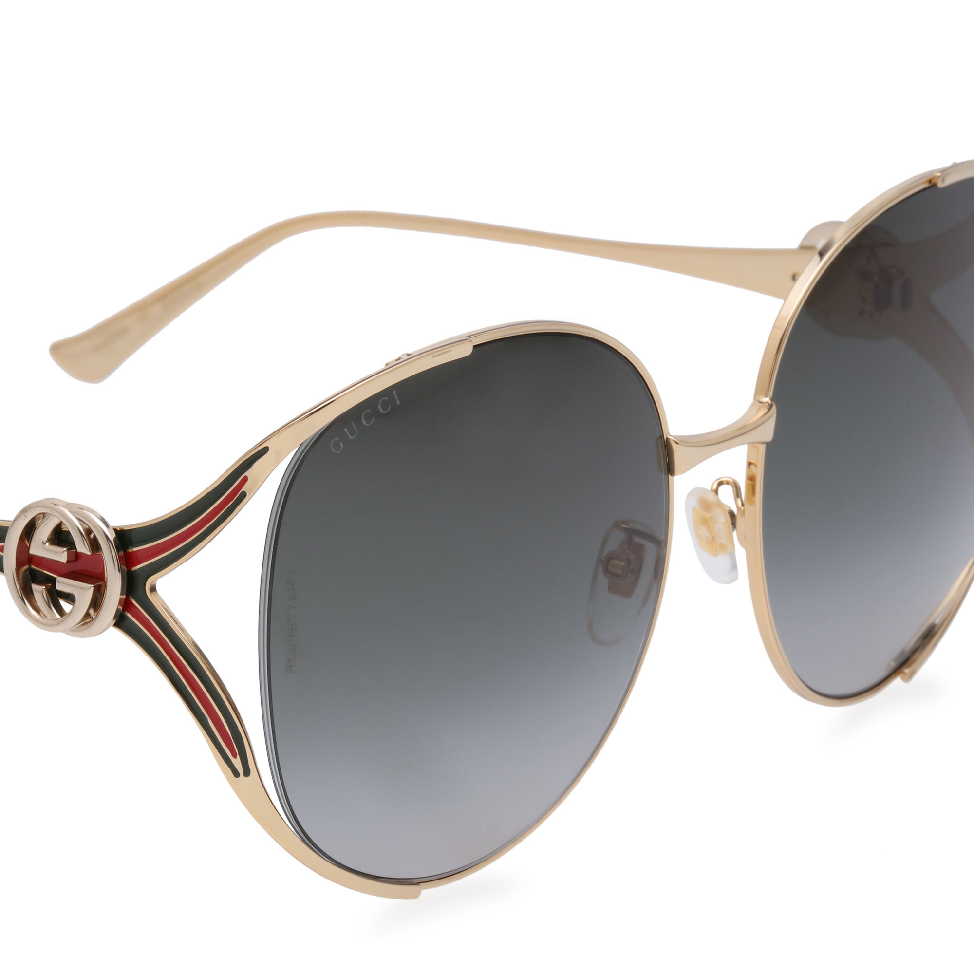 

Round-frame metal sunglasses, Gold