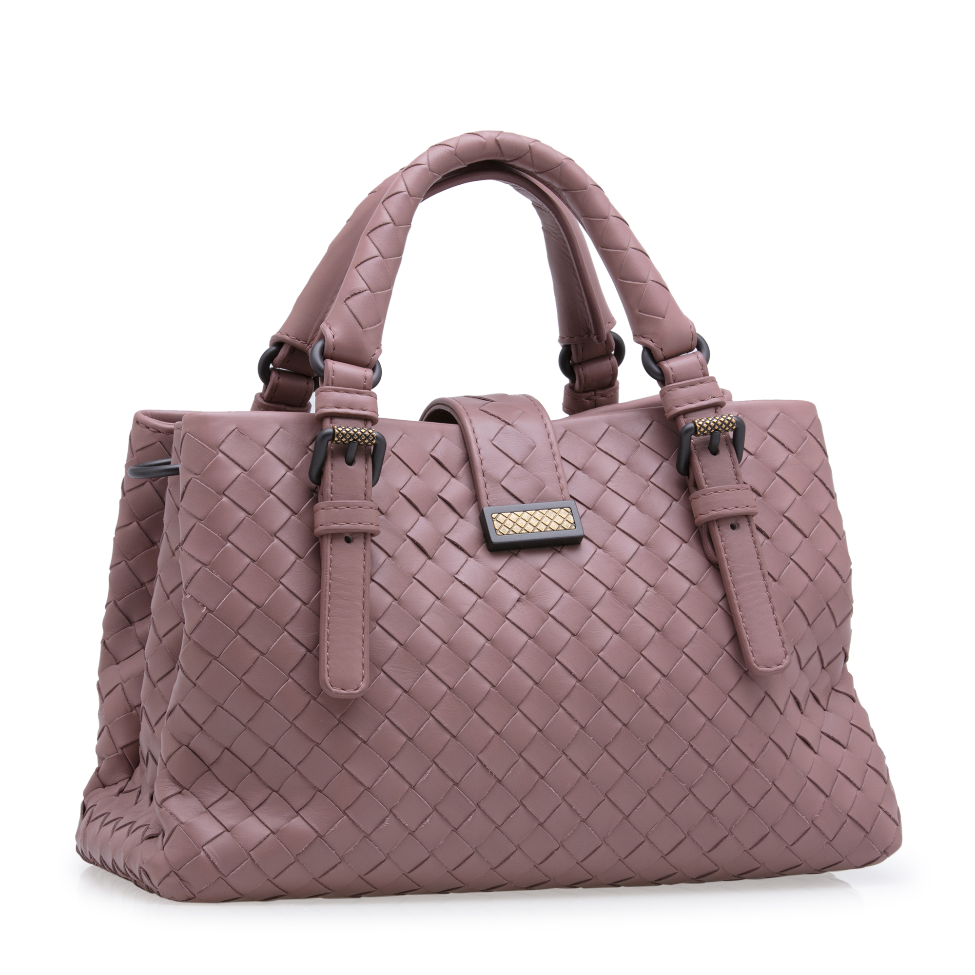 

Mini Intrecciato Roma top-handle bag, Black