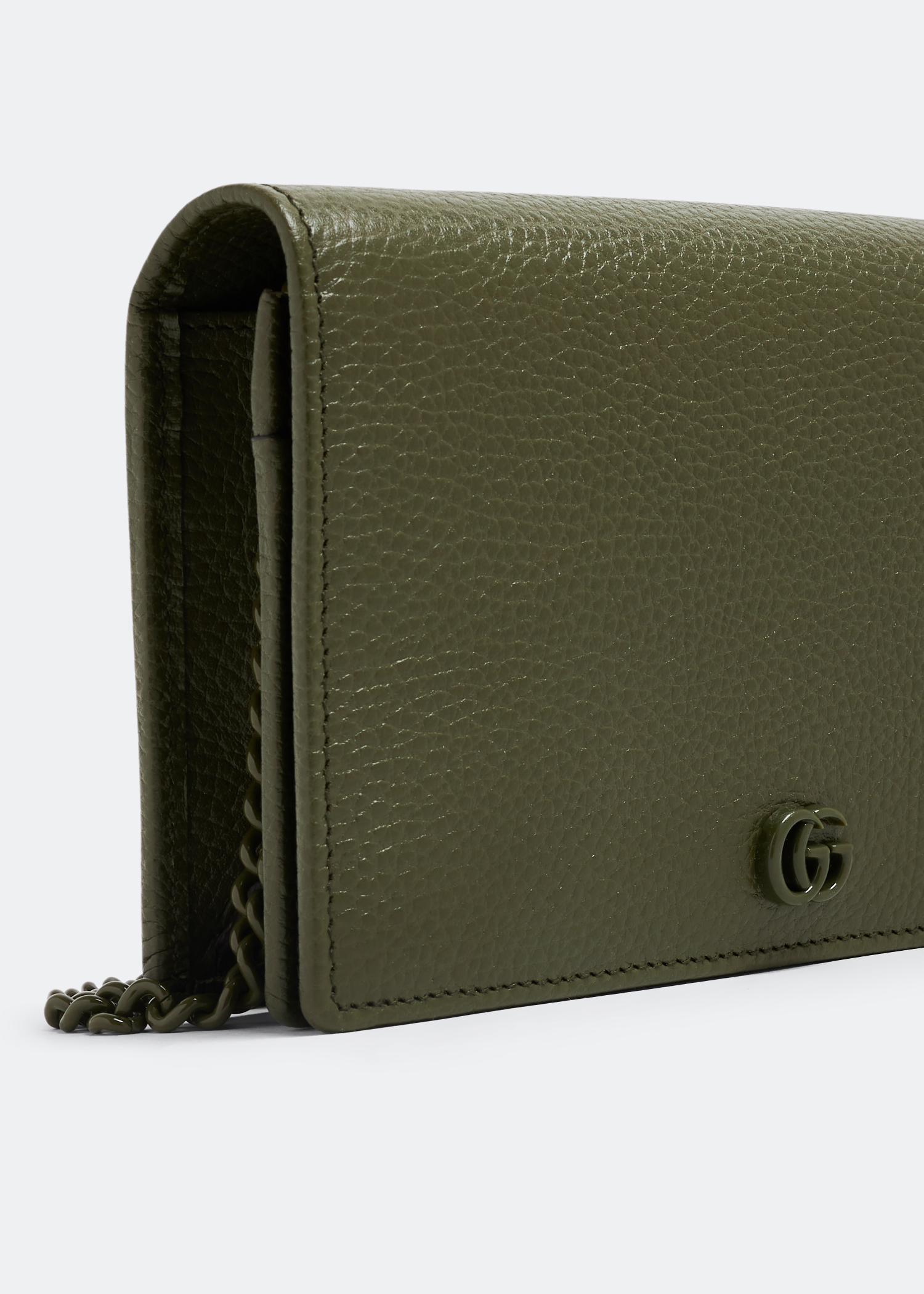 

GG Marmont leather mini chain bag, Green