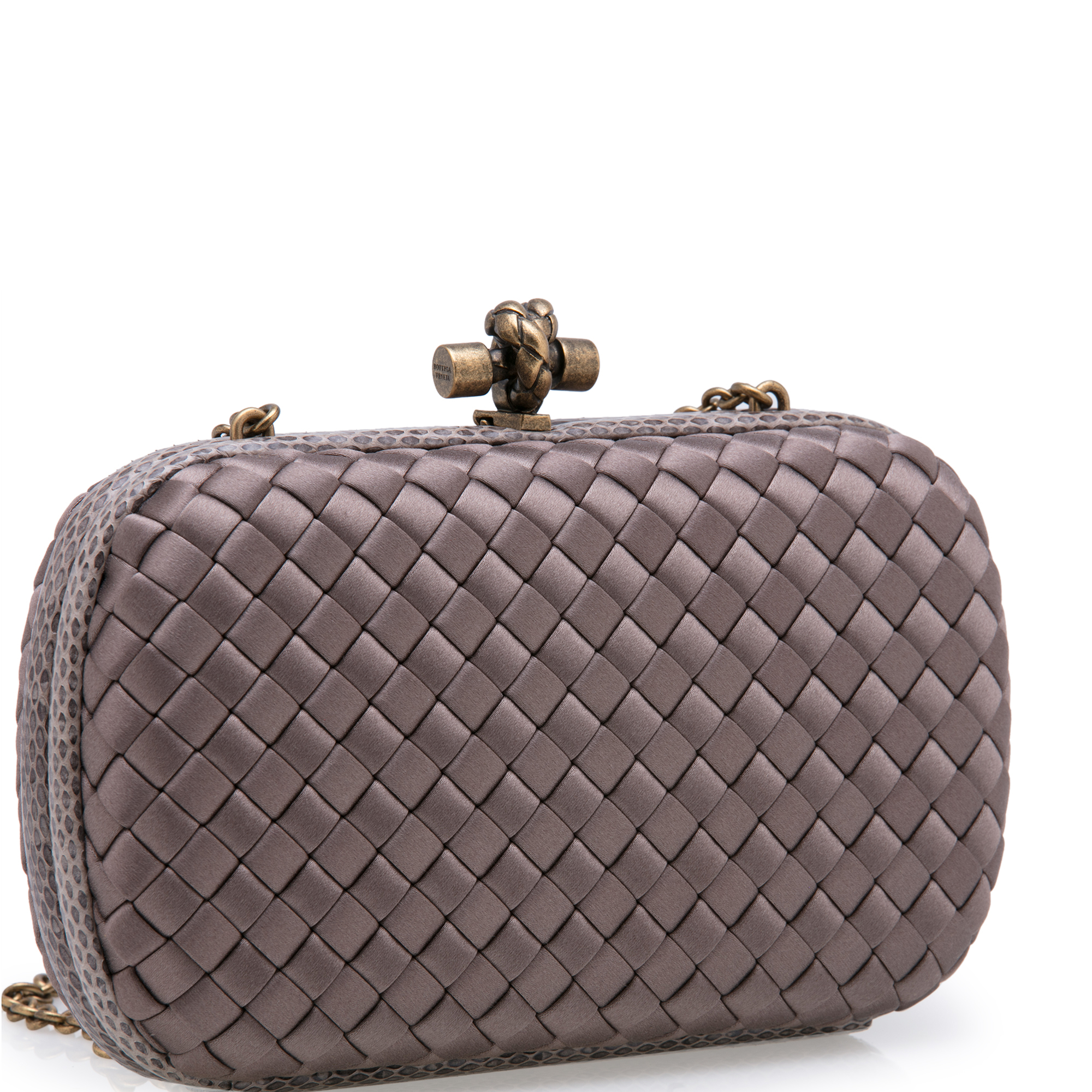 

Chain Knot clutch, Grey