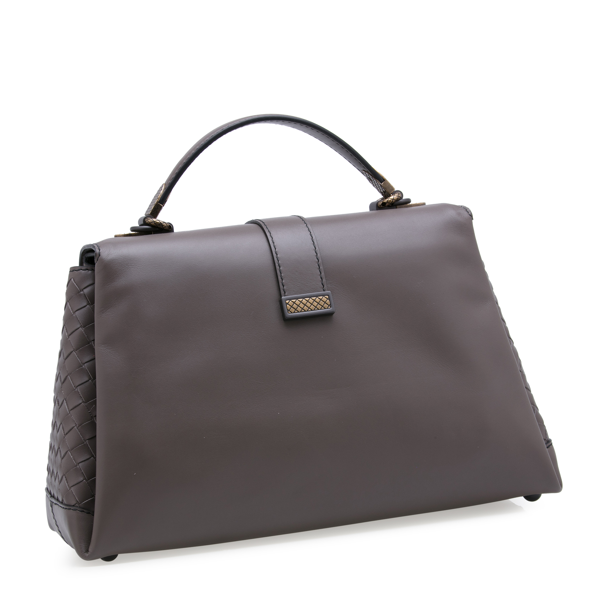 

Medium Piazza top-handle bag, Grey