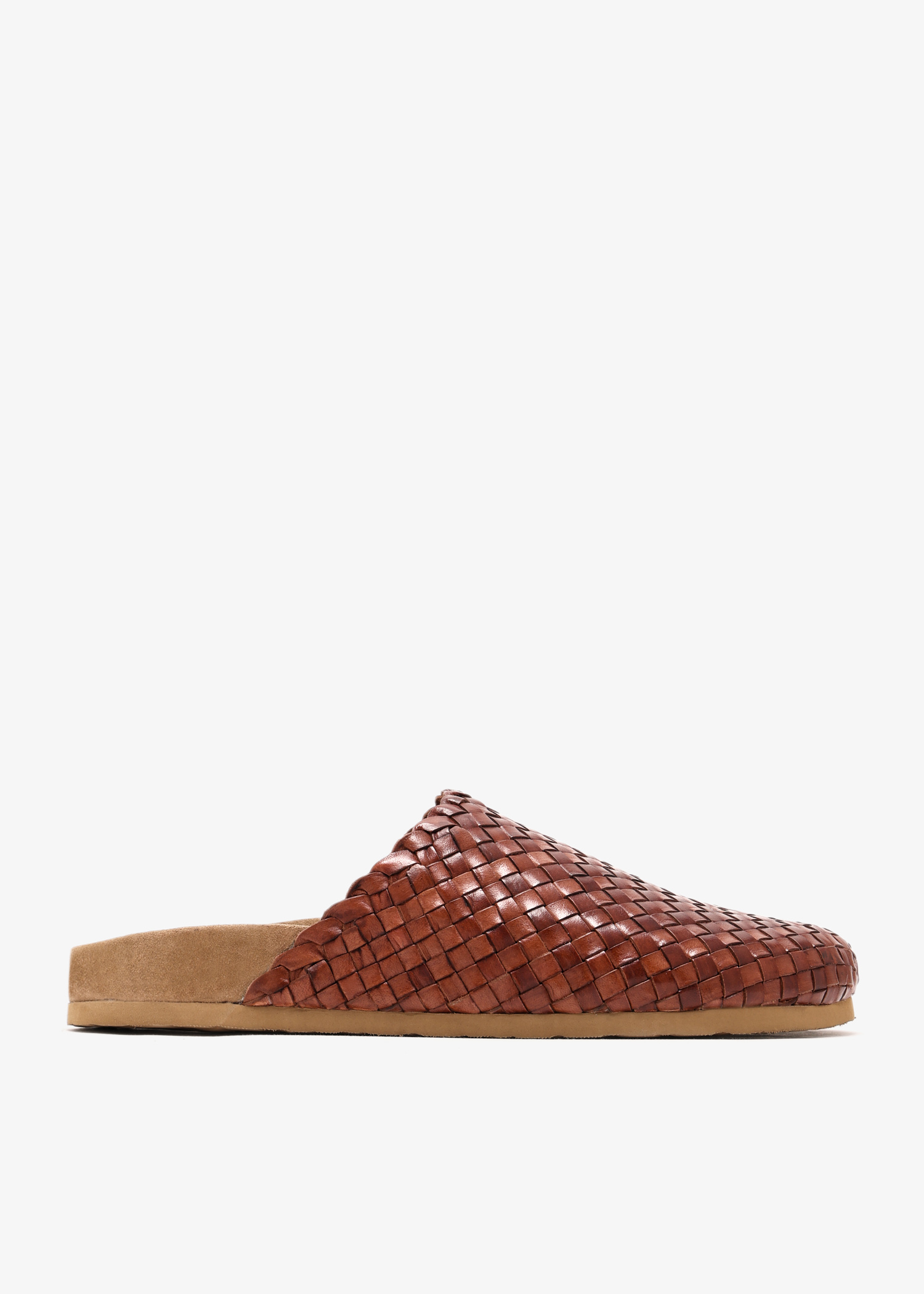 

Woven leather mules, Brown