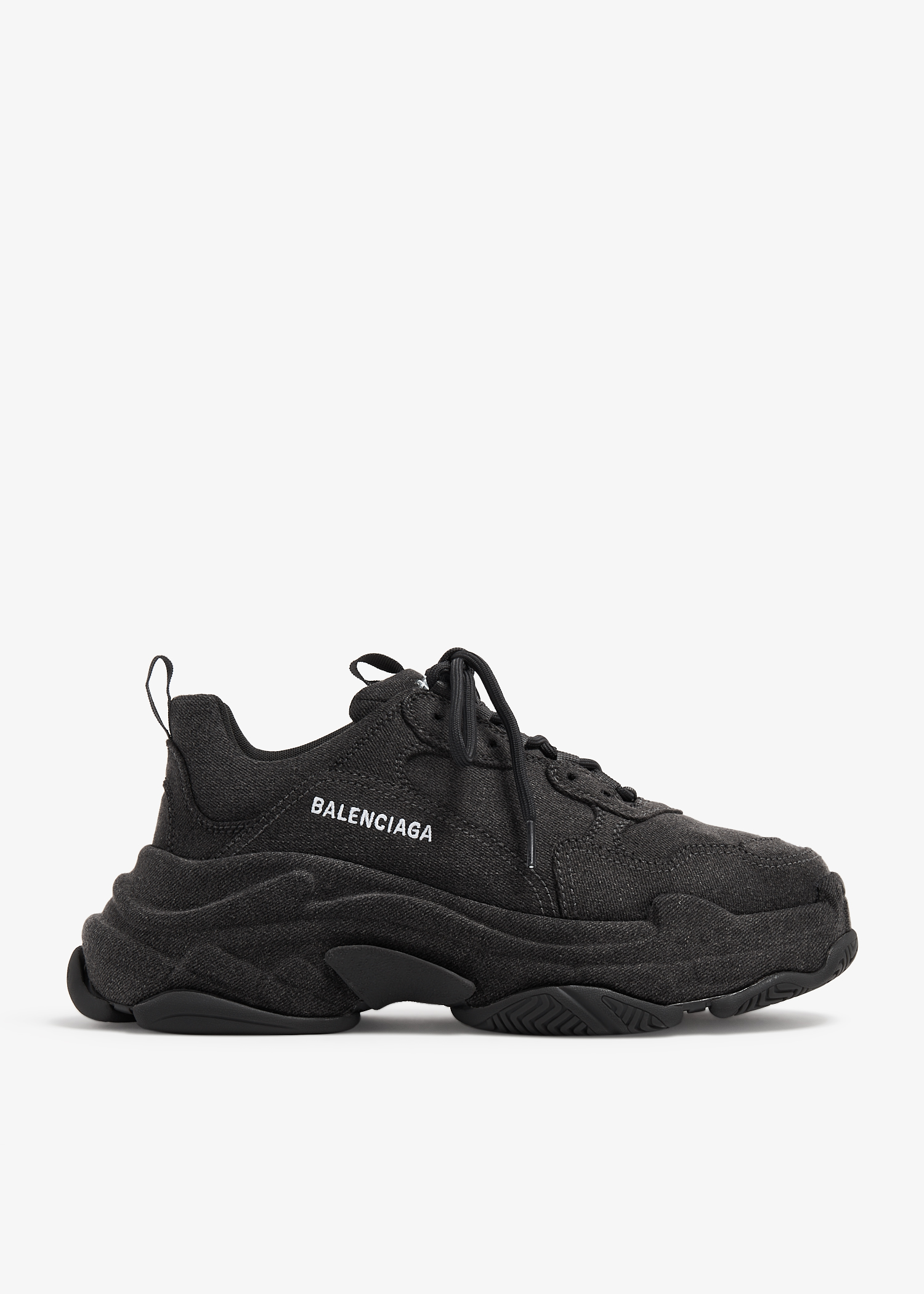 

Triple S denim sneakers, Black