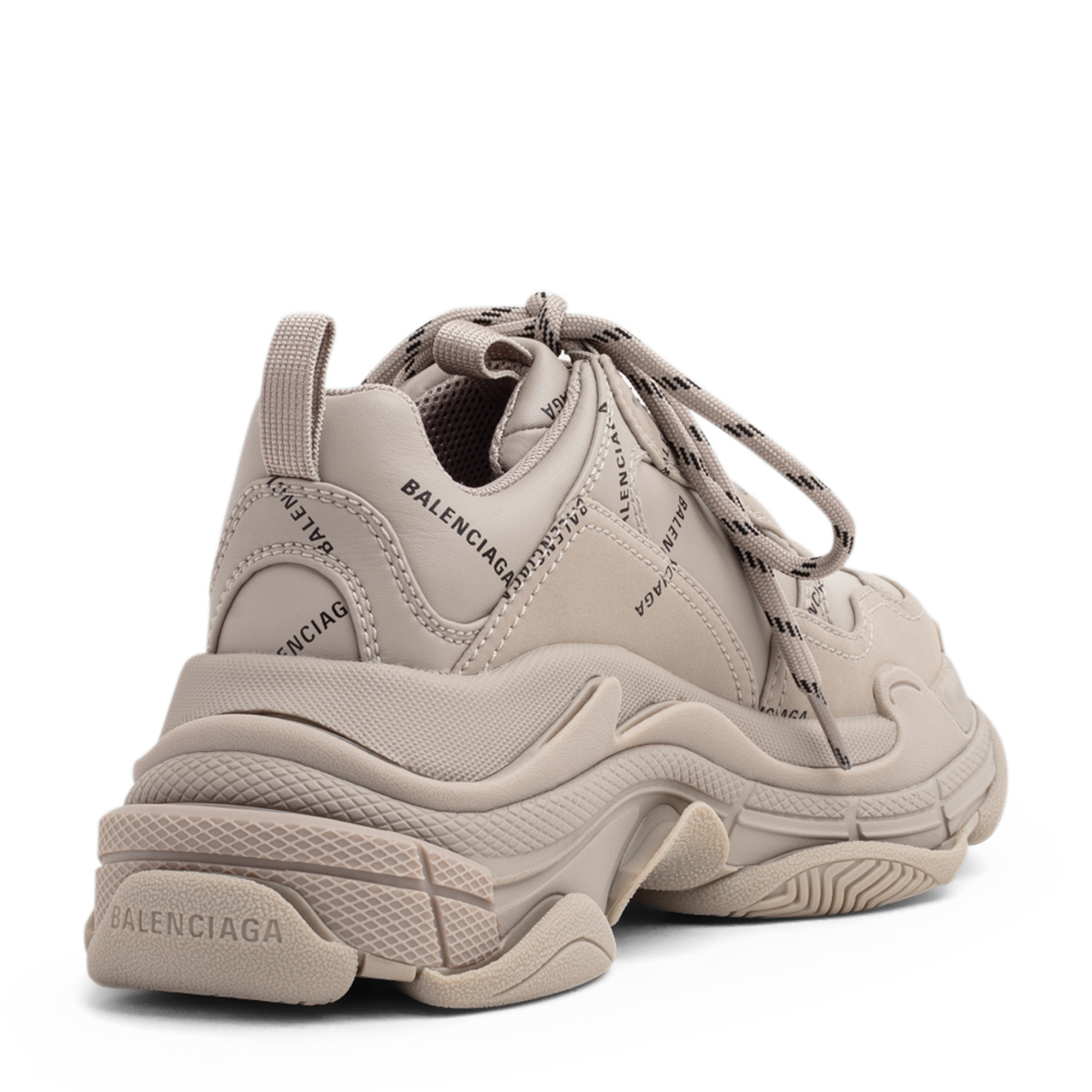 

Triple S all-over logo sneakers, Beige