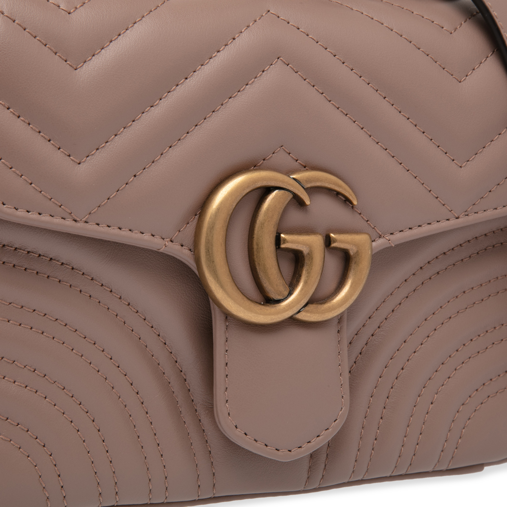 

GG Marmont mini top handle bag, Beige